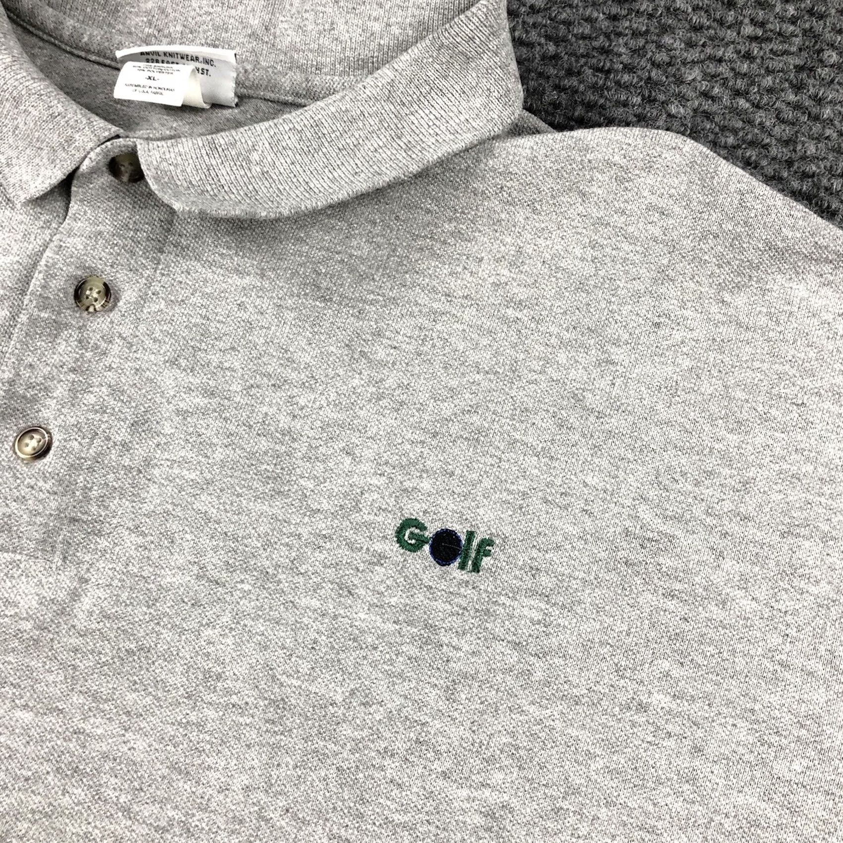 Vintage VINTAGE Cotton Deluxe Embroidered Golf Long Sleeve Collared Polo XL Gray Shirt Mens Size US XL / EU 56 / 4 - 6 Thumbnail