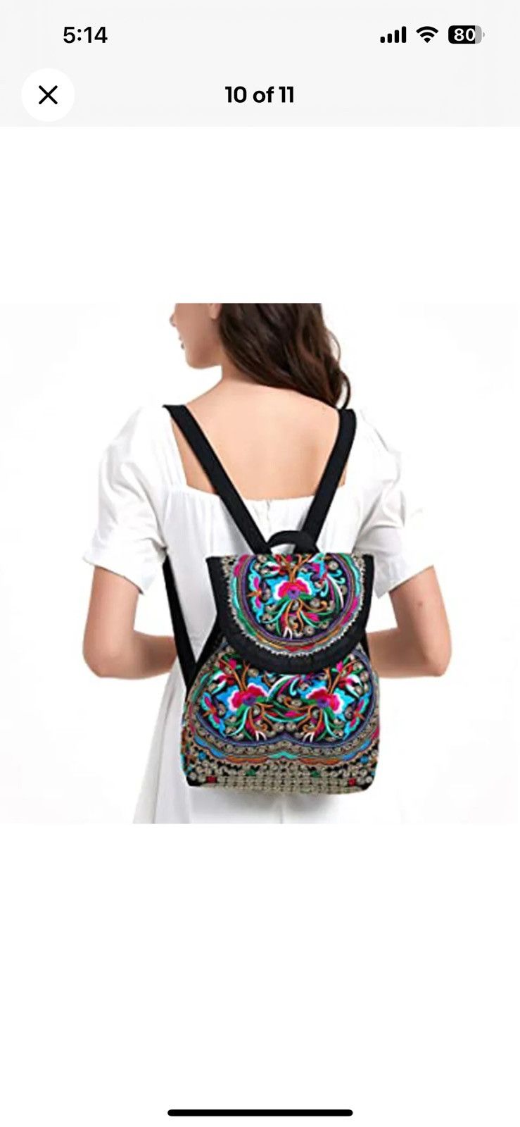 Other Women's Handmade Mini Backpack Purse – Adjustable Travel Bag Size ONE SIZE - 2 Thumbnail