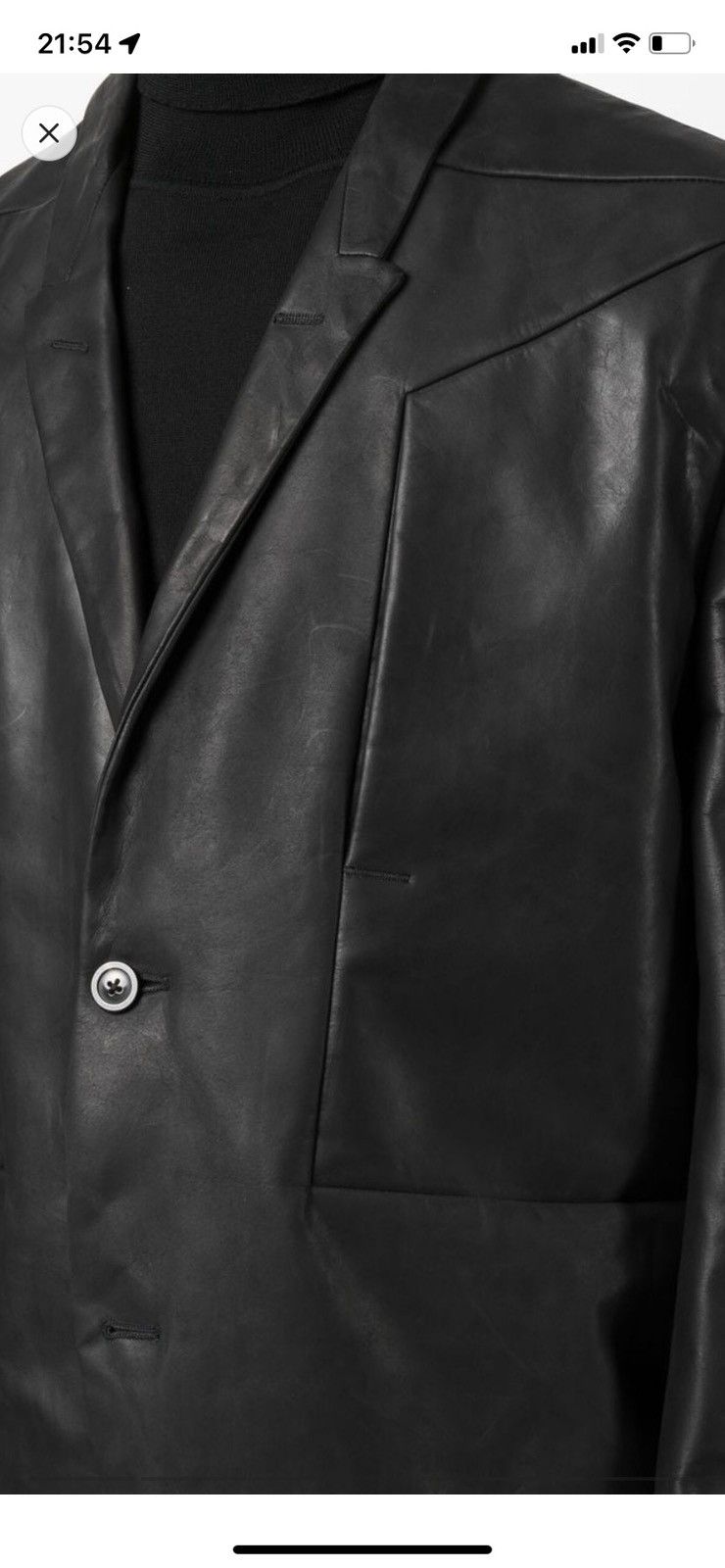 Rick Owens Rick Owens Black Jumbo Tatlin Leather Jacket Size US M / EU 48-50 / 2 - 3 Thumbnail