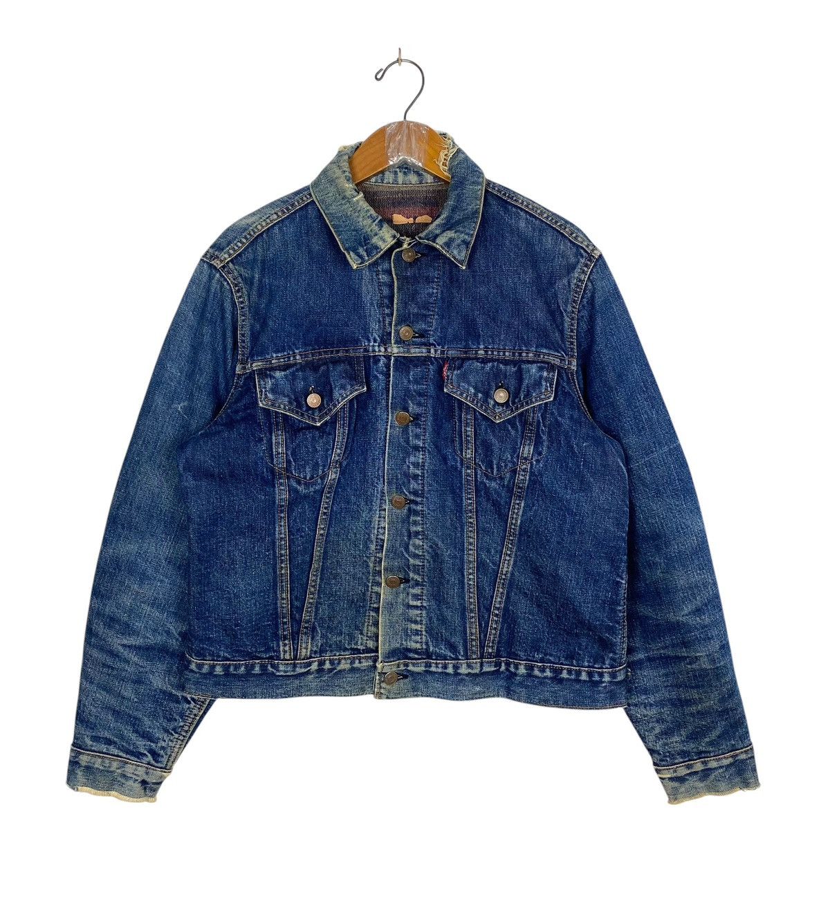 Levi's 1960S Distressed LEVI'S BIG E TYPE III BLANKET LINED TRUCKER Size US S / EU 44-46 / 1 - 2 Thumbnail