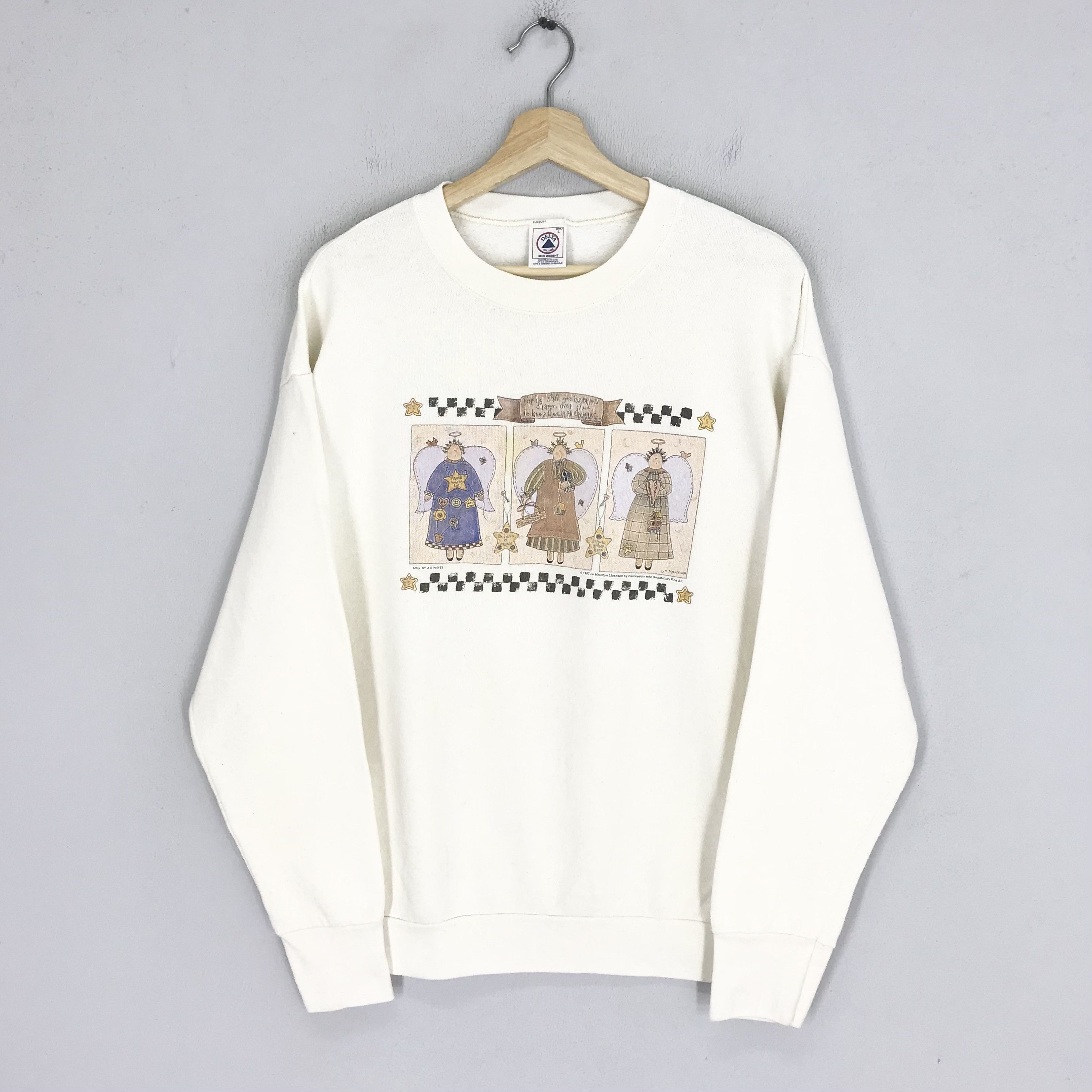 Vintage Vintage 90's Retro Angel Graphic White - 525 Size US M / EU 48-50 / 2 - 1 Thumbnail