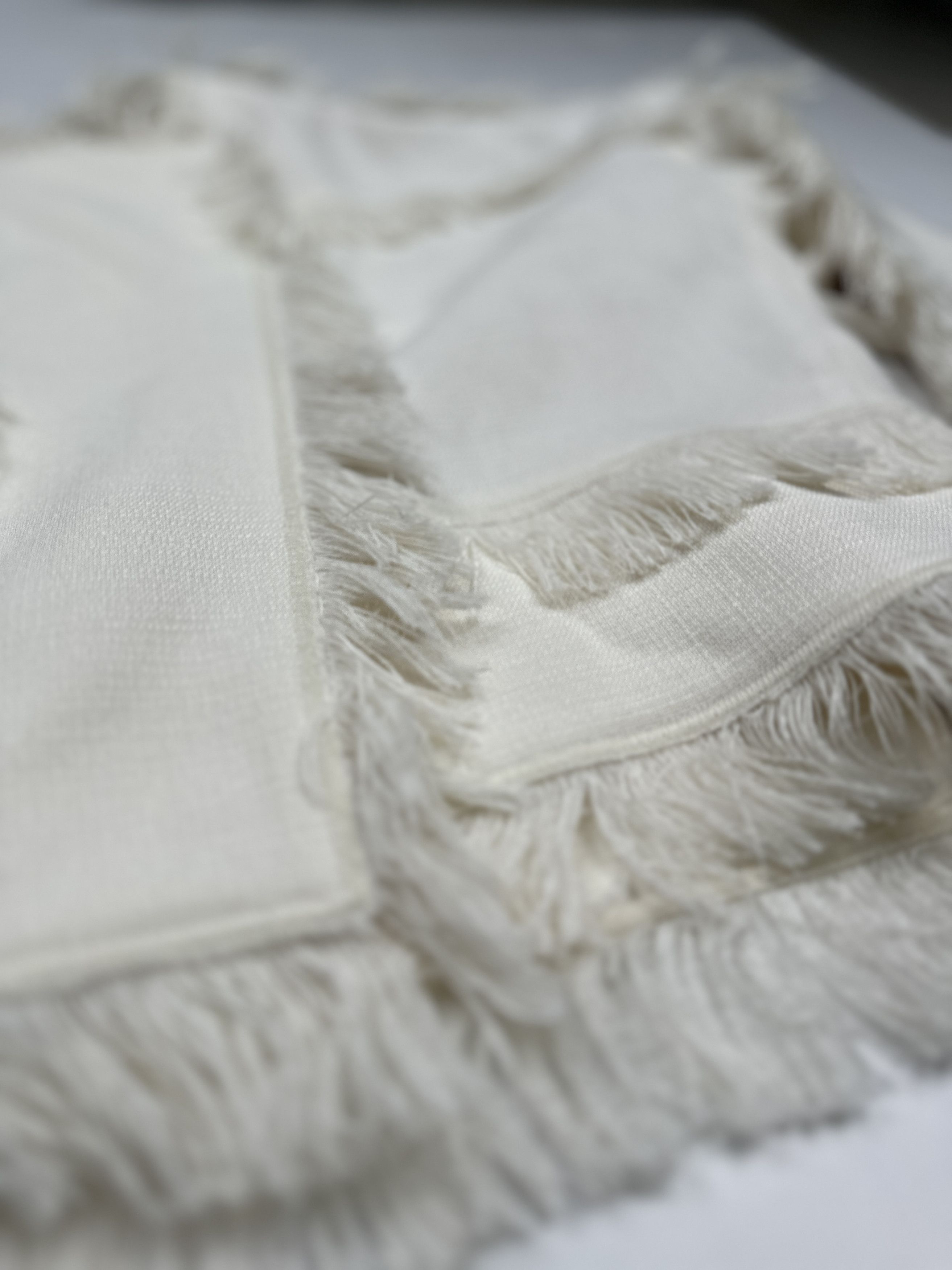 Chloe Chloe White Frayed Short Jacket Size XS / US 0-2 / IT 36-38 - 4 Thumbnail