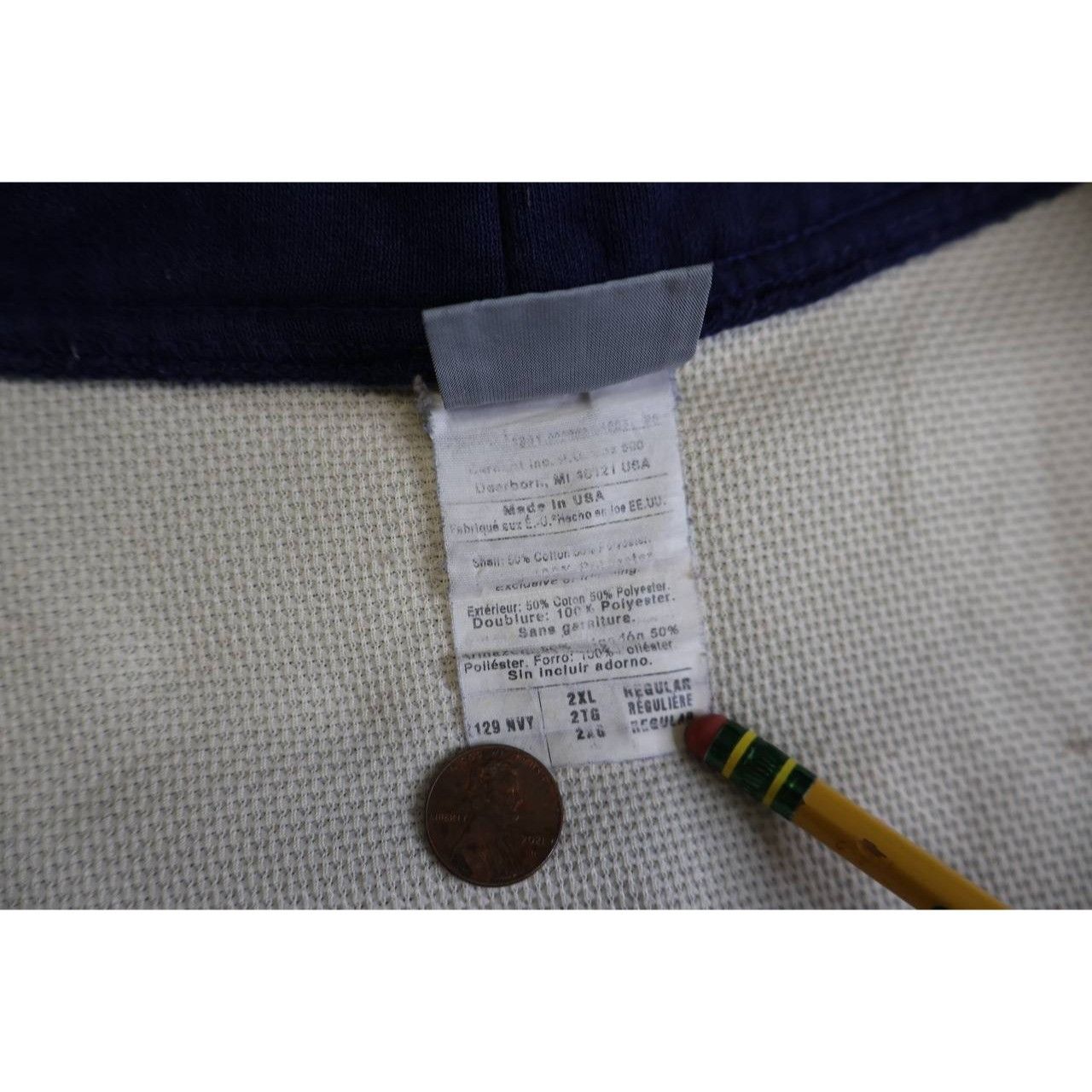 Carhartt Vtg Carhartt Workwear Jacket Navy Full Zip K129 Thermal Size US XXL / EU 58 / 5 - 3 Thumbnail