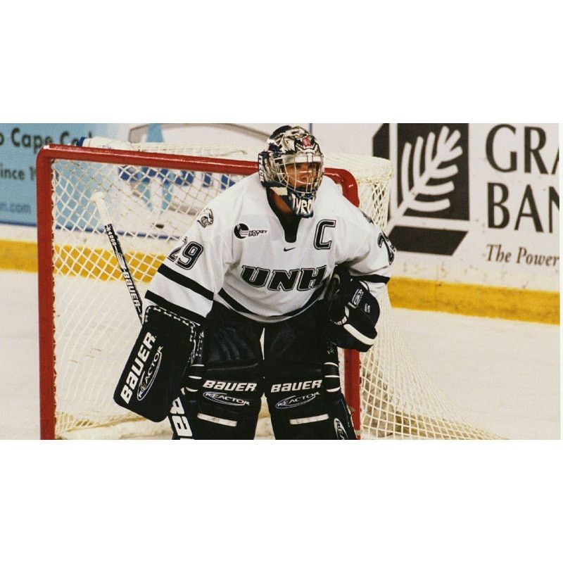 NCAA × NHL UNH New Hampshire Wildcats 90s BAUER hockey M navy NCAA vtg Size US M / EU 48-50 / 2 - 8 Thumbnail