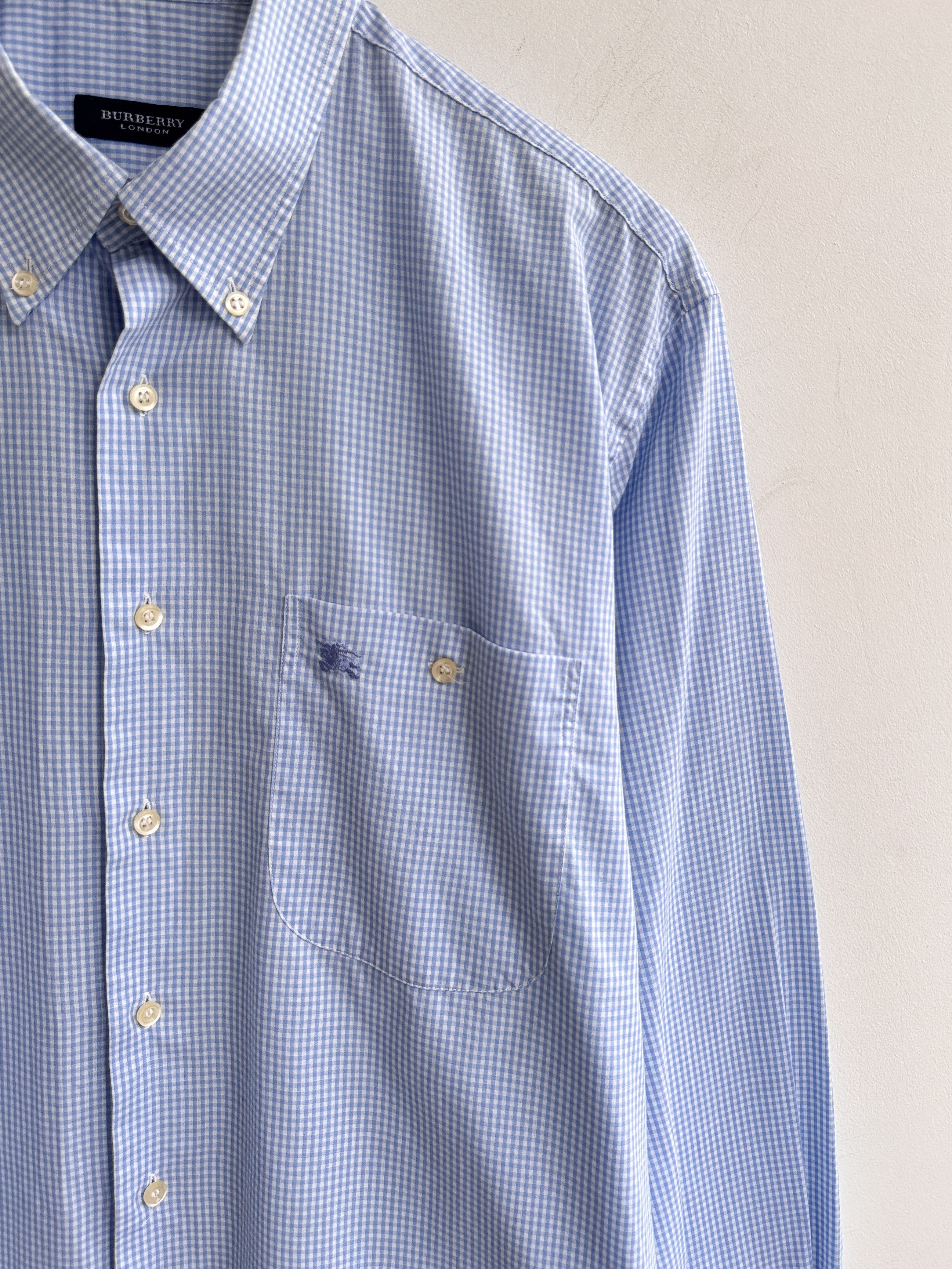 Burberry Burberry Blue Check Button Up Shirt Size US XL / EU 56 / 4 - 3 Thumbnail