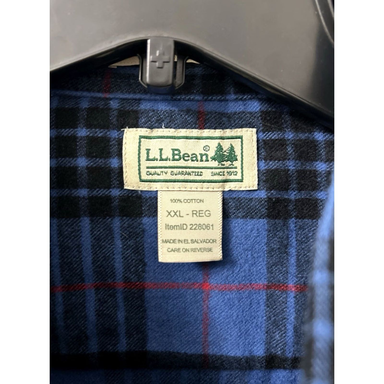 Vintage LL Bean Scotch Plaid Flannel Shirt Mens 2XL Blue Traditional Fit L/S 228061 Size US XXL / EU 58 / 5 - 5 Thumbnail