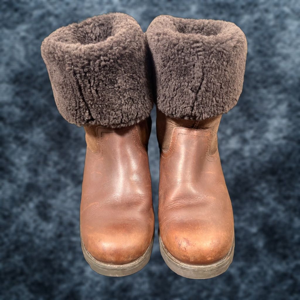 Ugg UGG Australia Bellevue 1914 Shearling Brown Leather Boot Boots Women 8 Winter Size US 8 / IT 38 - 1 Thumbnail