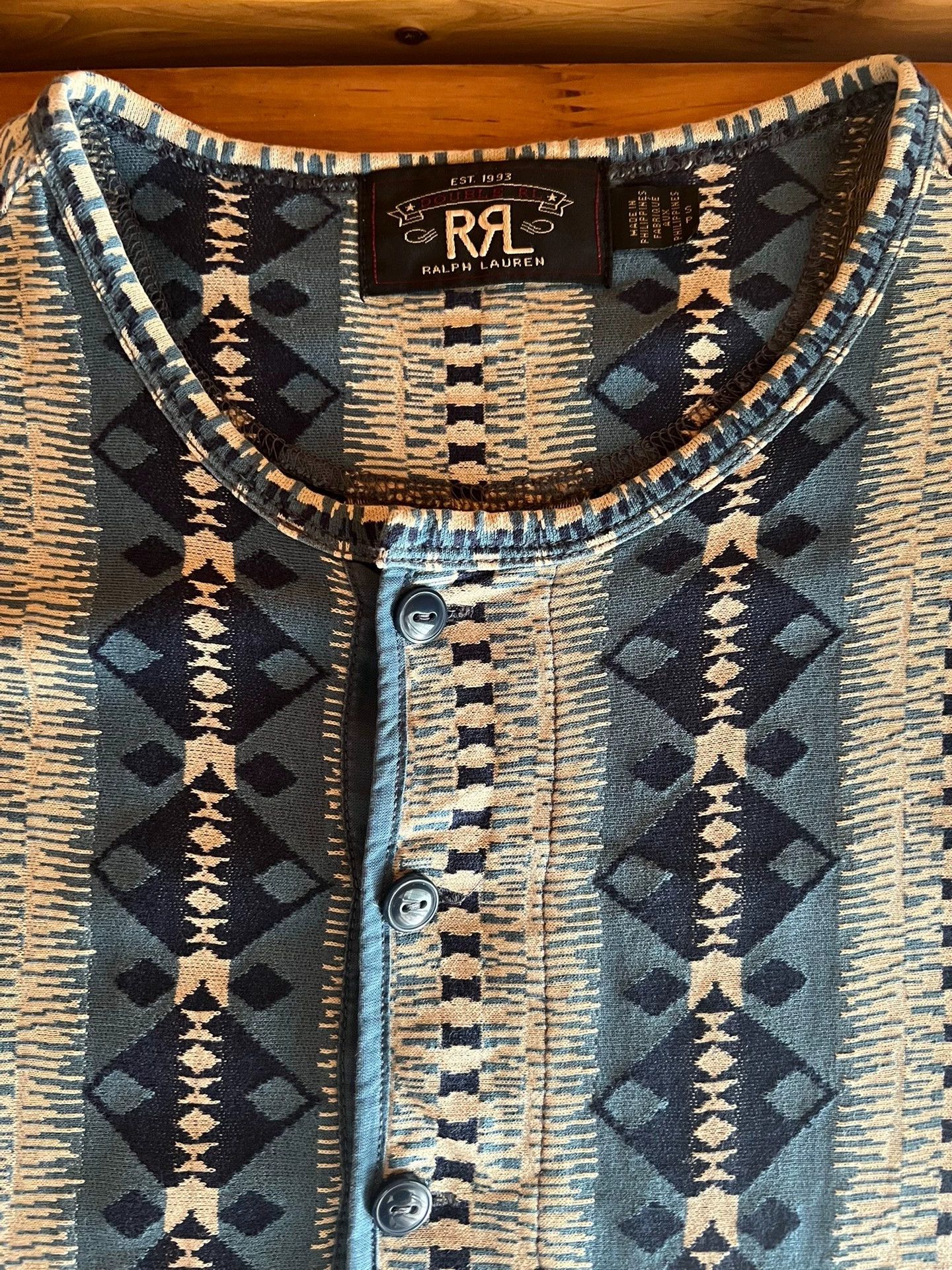 RRL Ralph Lauren RRL Vintage Southwest Henley SS T S Mint Size US S / EU 44-46 / 1 - 8 Thumbnail