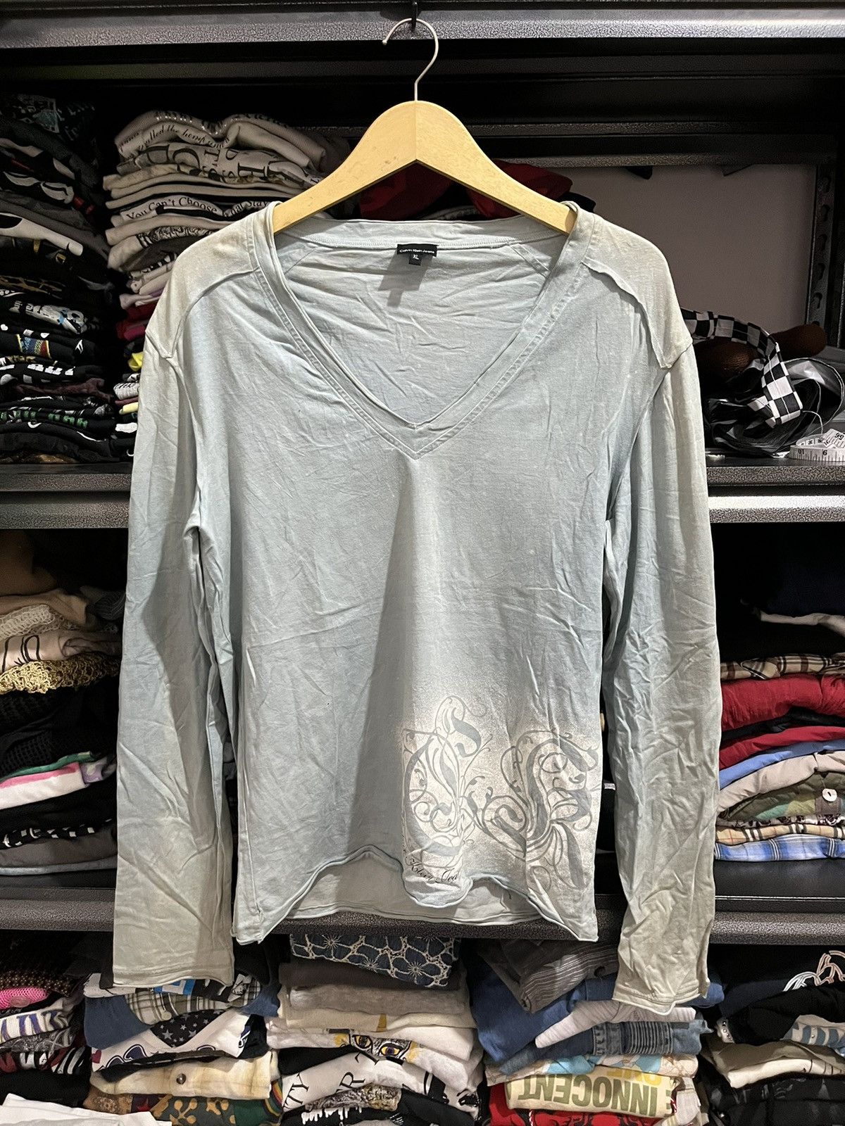 If Six Was Nine × Japanese Brand × Le Grande Bleu (L.G.B.) Calvin klein poem japan stylee Size US L / EU 52-54 / 3 - 1 Thumbnail