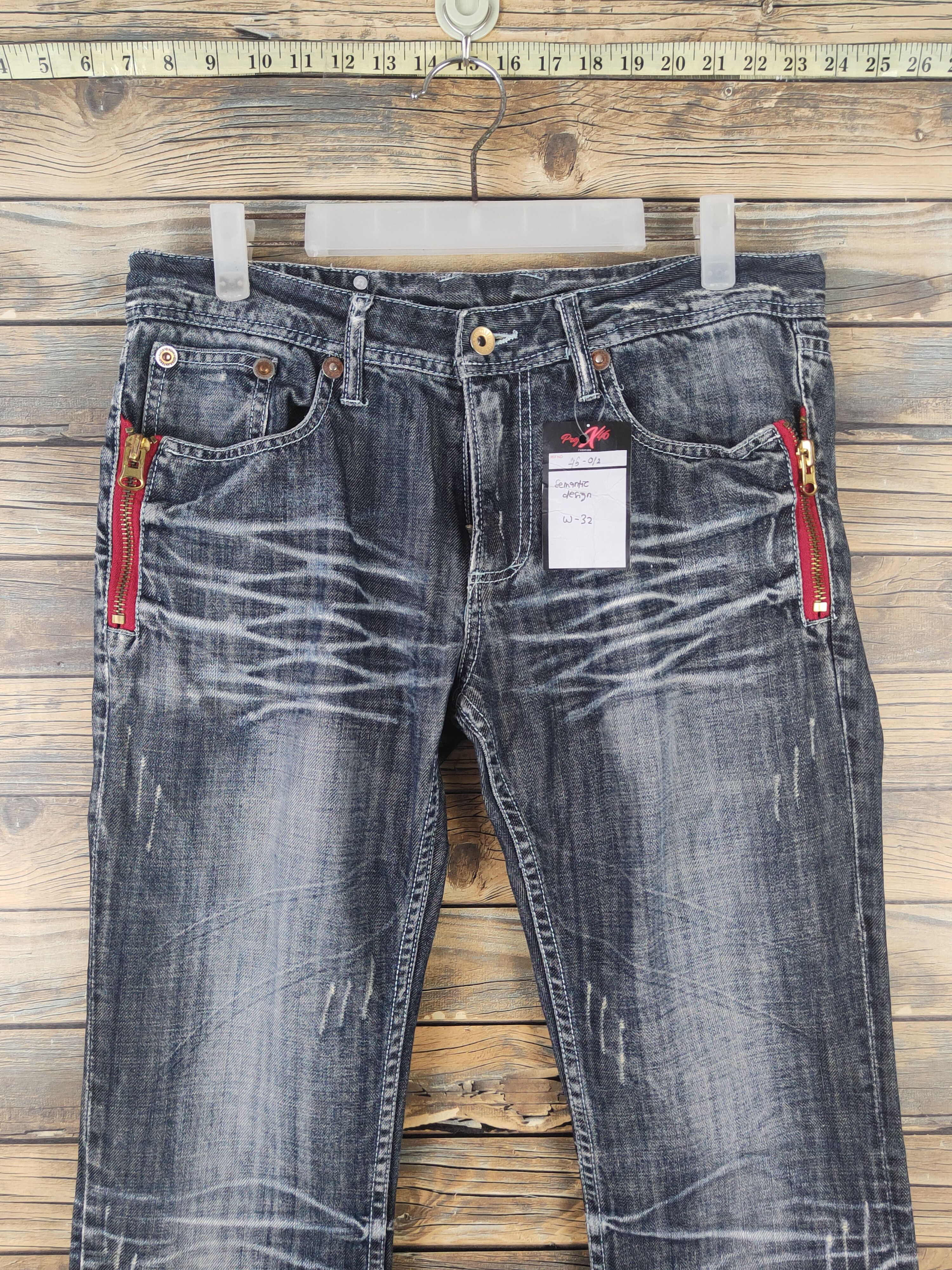 semanticdesign DL Semanticdesign Dark Blue Distressed Ripped Jeans #46-012 Size US 32 / EU 48 - 2 Thumbnail