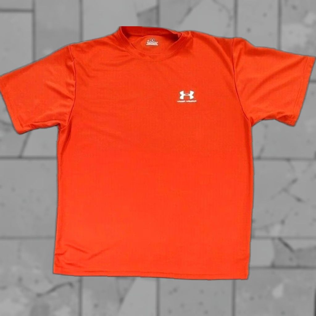Under Armour Under Armour Shirt Men M Orange Crew Neck Short Sleeve Jersey/HeatGear Pullover T-Shirt Size US M / EU 48-50 / 2 - 1 Thumbnail