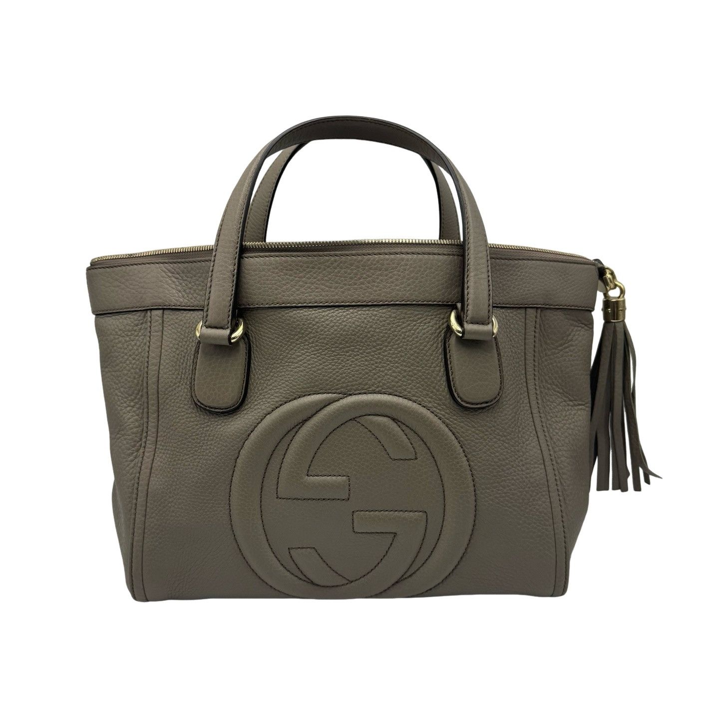 Gucci Gucci Soho Gray Leather Tassel Bag Size ONE SIZE - 1 Thumbnail