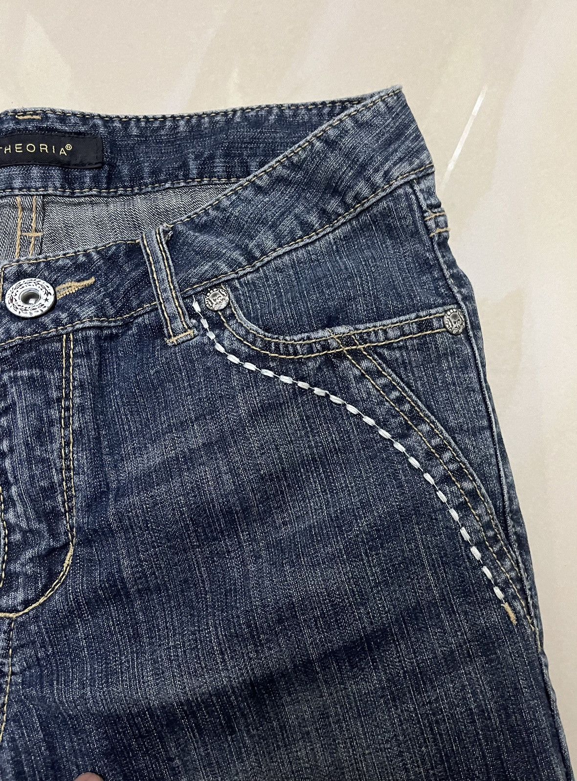 Japanese Brand Flare Jeans Theoria Thunder low rise stretch denim bootcut Size US 28 / EU 44 - 4 Thumbnail