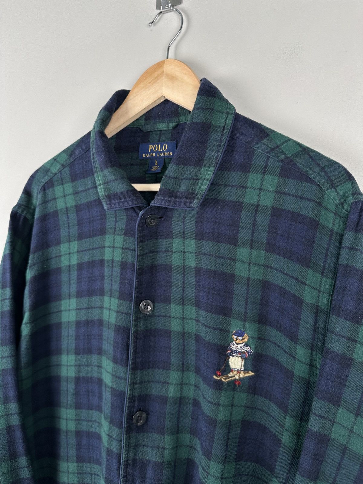 Polo Ralph Lauren Polo Ralph Lauren Teddy Bear Flannel Shirt Check Size US L / EU 52-54 / 3 - 3 Thumbnail