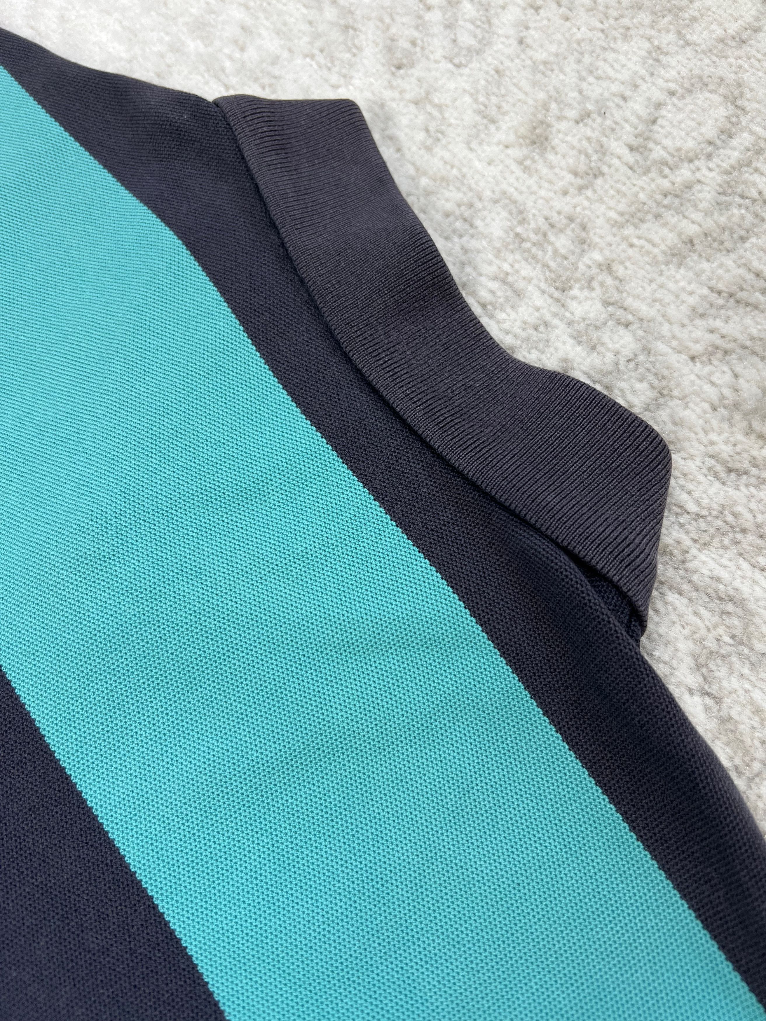 Nike Nike Striped Polo Shirt Teal Navy S/XS Size US S / EU 44-46 / 1 - 11 Thumbnail