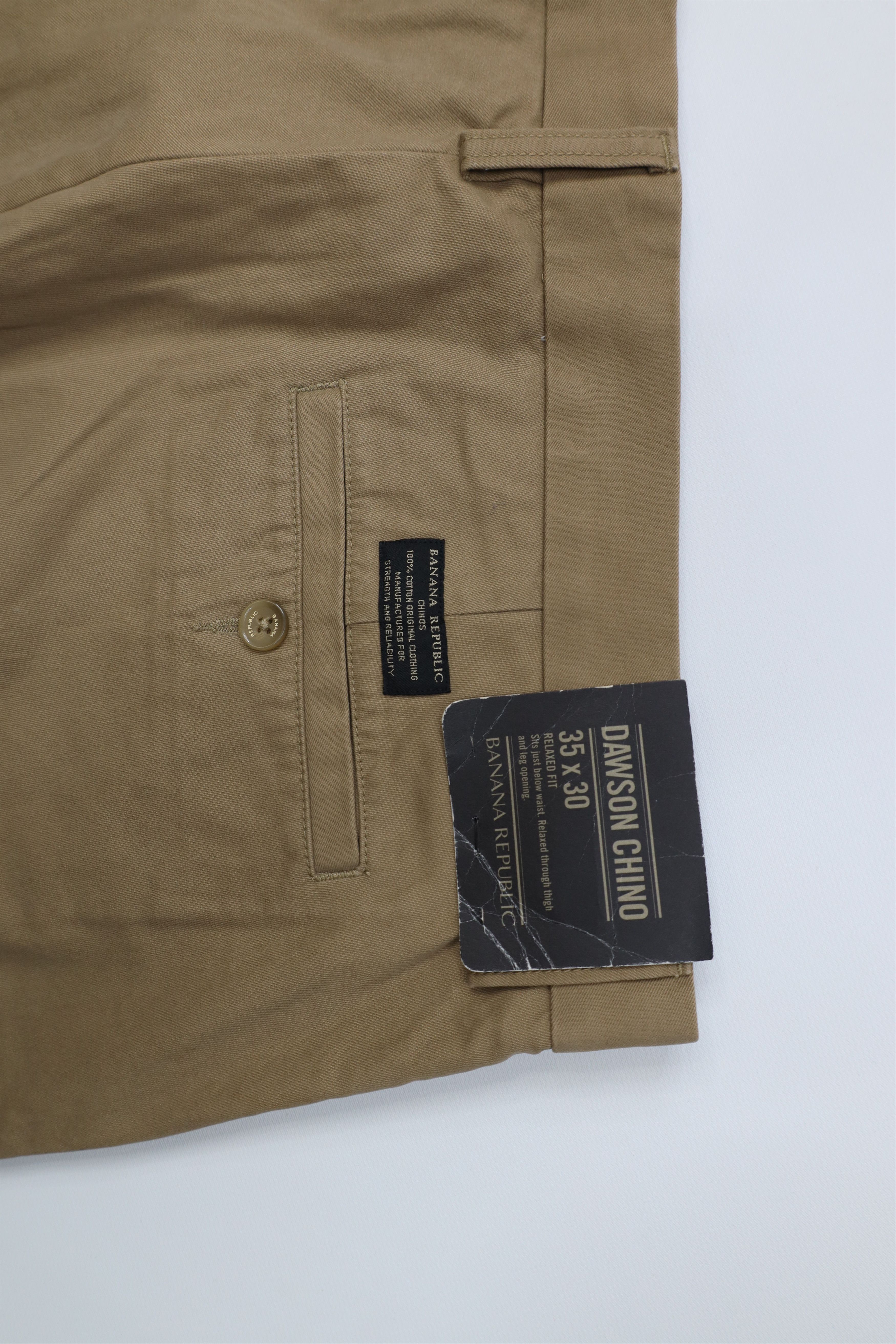 Banana Republic Deadstock Vintage Y2K Banana Republic Wide Leg Chino Pants Size US 35 - 12 Thumbnail
