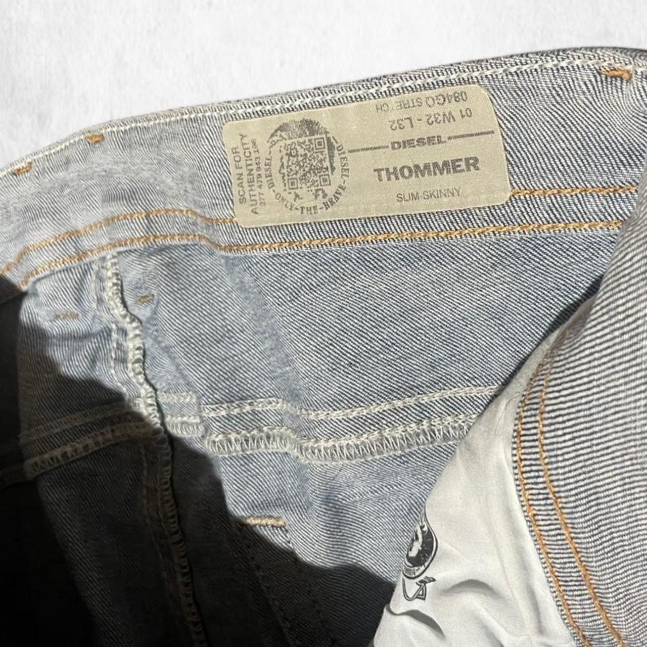 Diesel Diesel THOMMER slim skinny light wash jeans w/ distressing Size US 32 / EU 48 - 3 Thumbnail