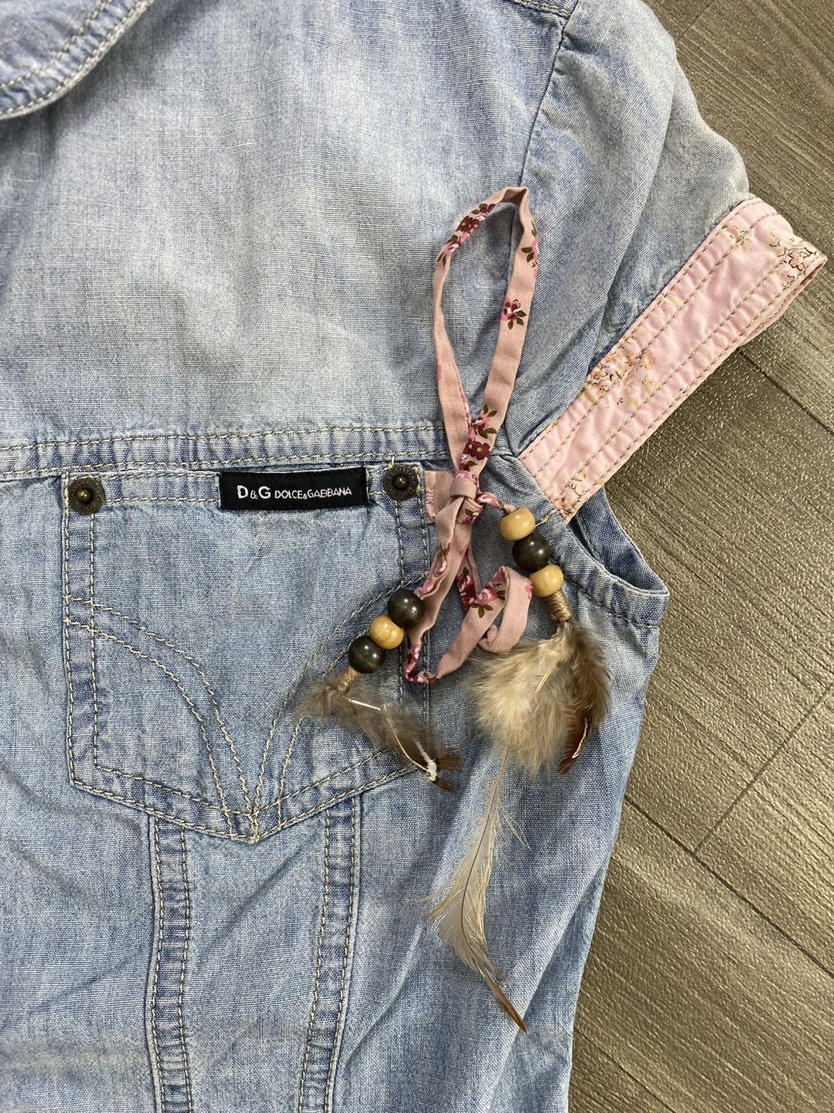 Dolce & Gabbana Vintage Dolce & Gabbana Denim Western Shirt Luxury Size S / US 4 / IT 40 - 5 Thumbnail