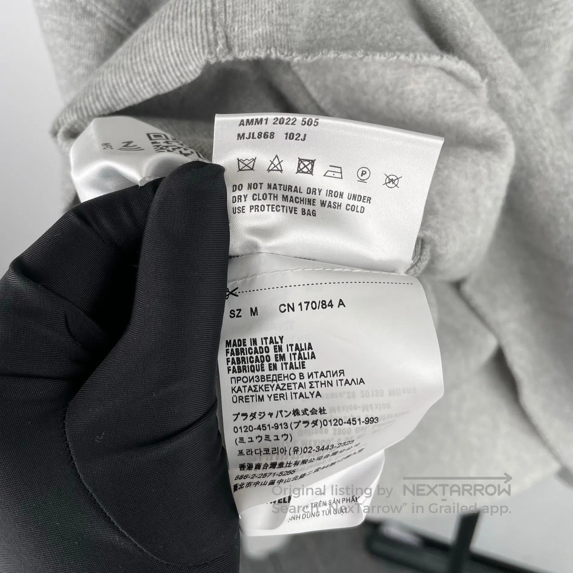 Miu Miu Miu Miu Gray navy collar long sleeve sweatshirt size M| Size US M / EU 48-50 / 2 - 6 Thumbnail