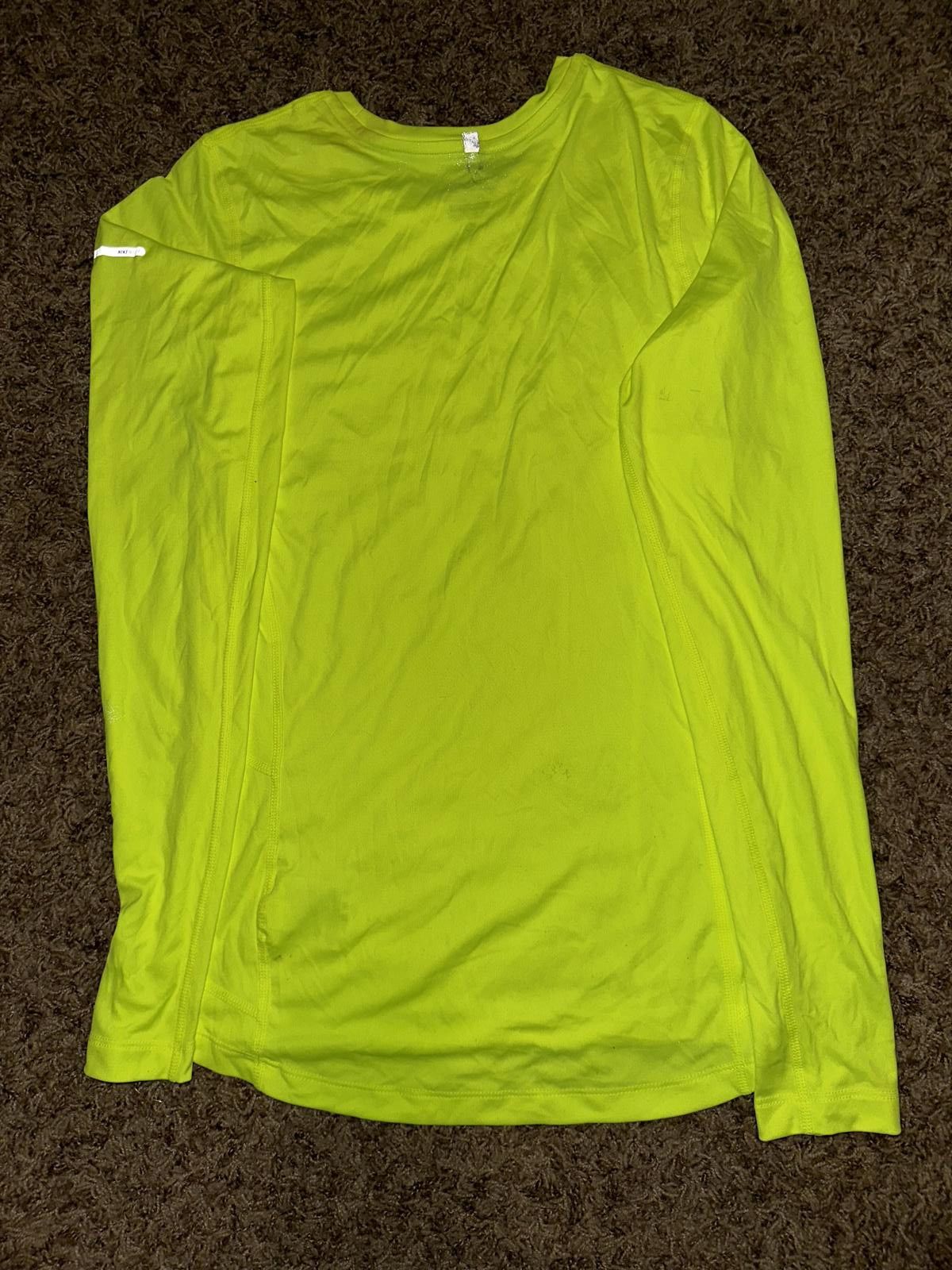 Nike Nike Women's (S) Miler Running Volt Long Sleeve Shirt Size XS / US 0-2 / IT 36-38 - 5 Thumbnail