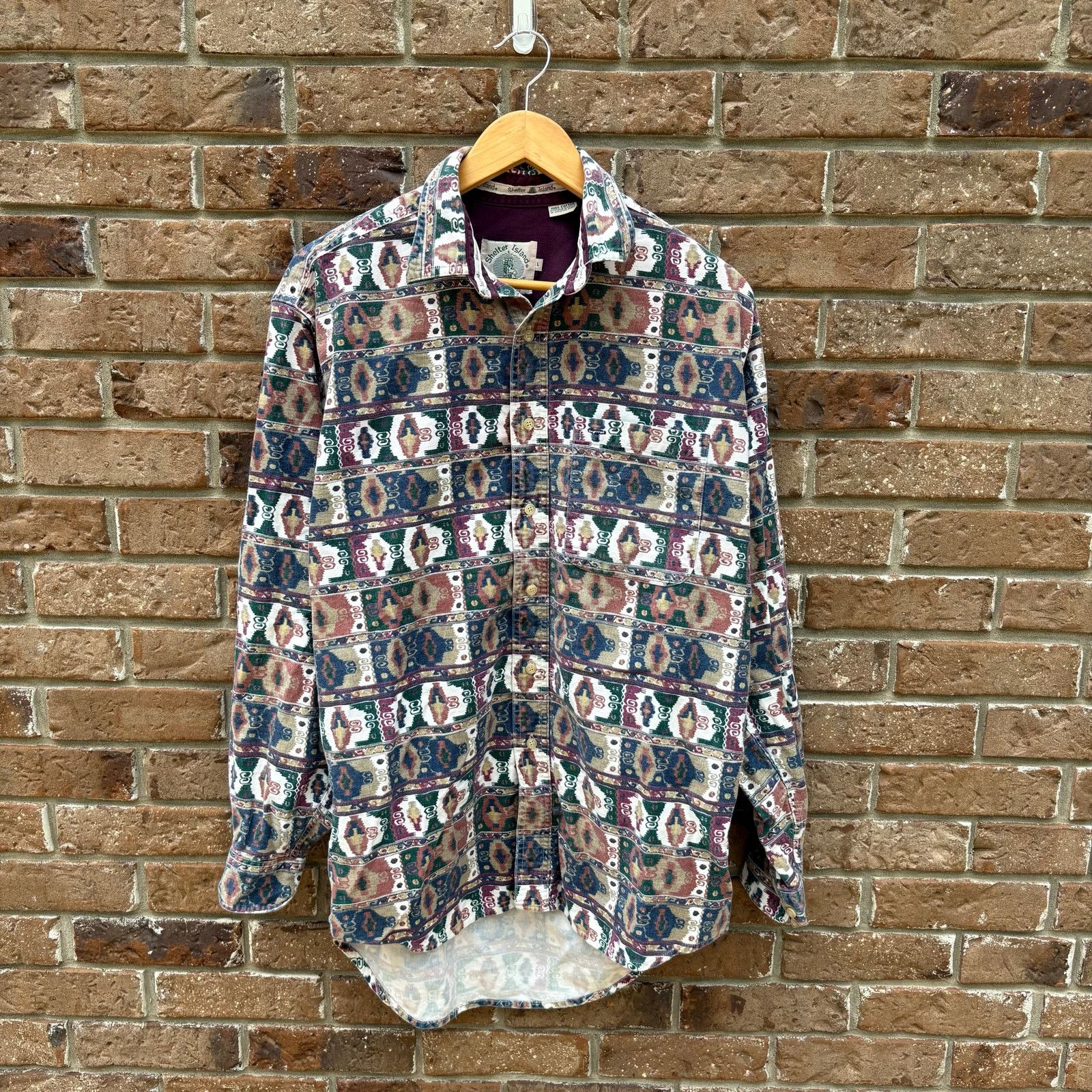 Vintage Vintage Aztec Western Button Up Shirt Size Large Size US L / EU 52-54 / 3 - 1 Thumbnail