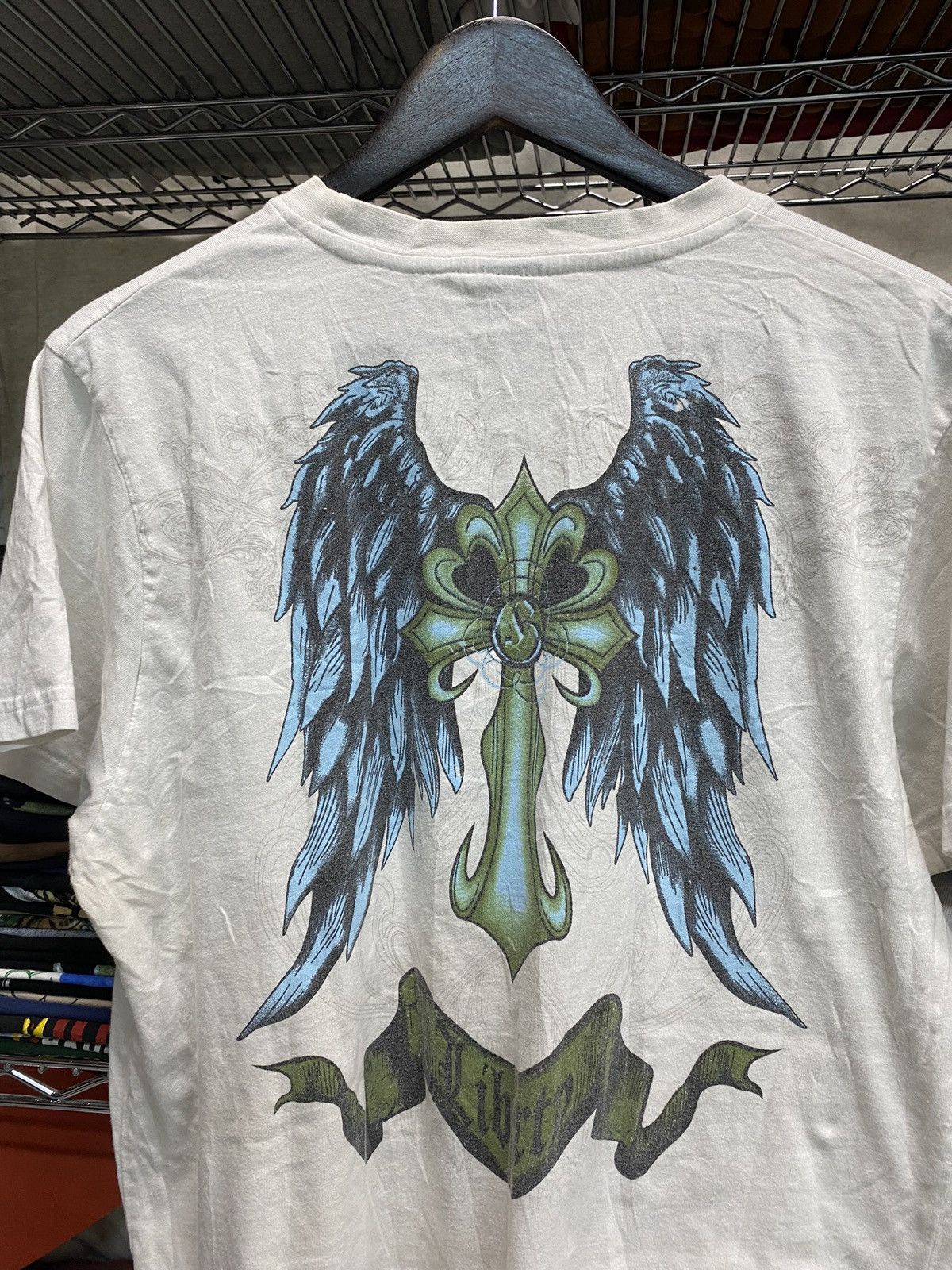 Affliction × Tapout × Vintage Y2K LIBERTY Grunge cross tee affliction tapout skate style Size US L / EU 52-54 / 3 - 2 Thumbnail