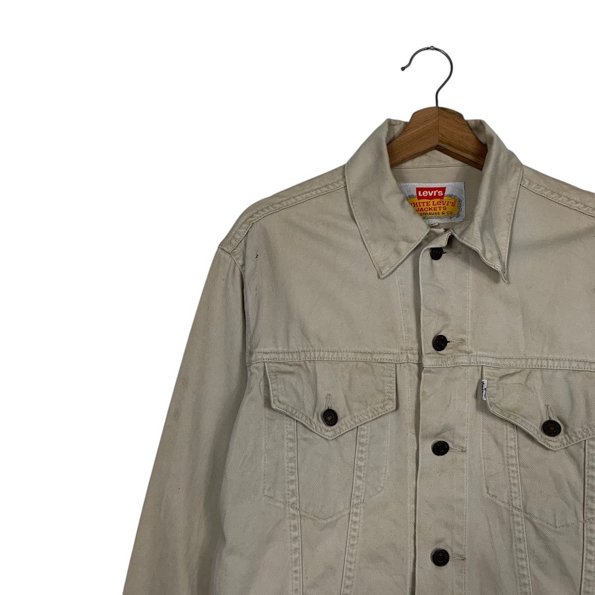 Levi's White Levis Trucker Jacket Size US S / EU 44-46 / 1 - 6 Thumbnail