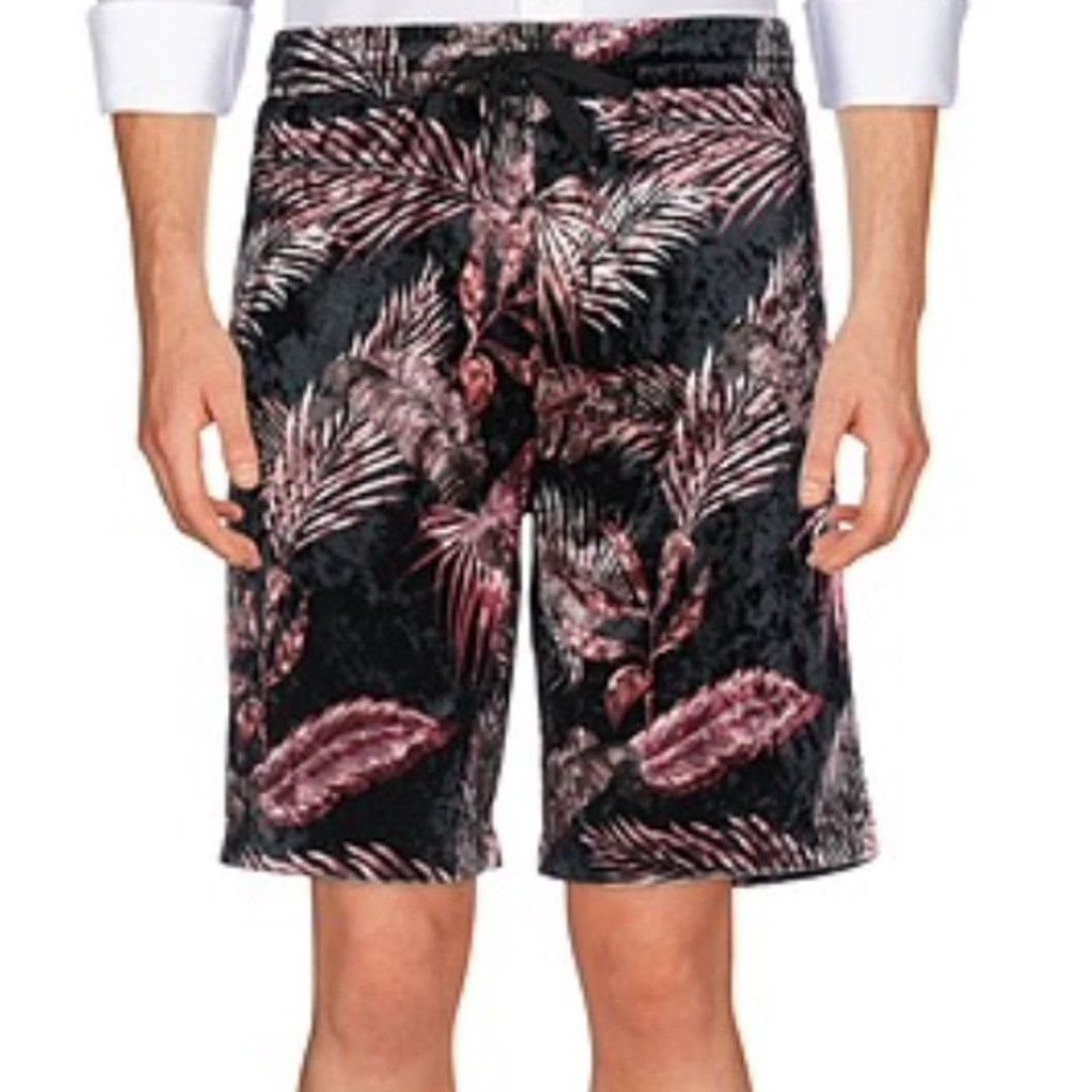 Scotch & Soda SCOTCH & SODA Men's Palm Print Velour Shorts - LARGE Size US 34 / EU 50 - 7 Thumbnail