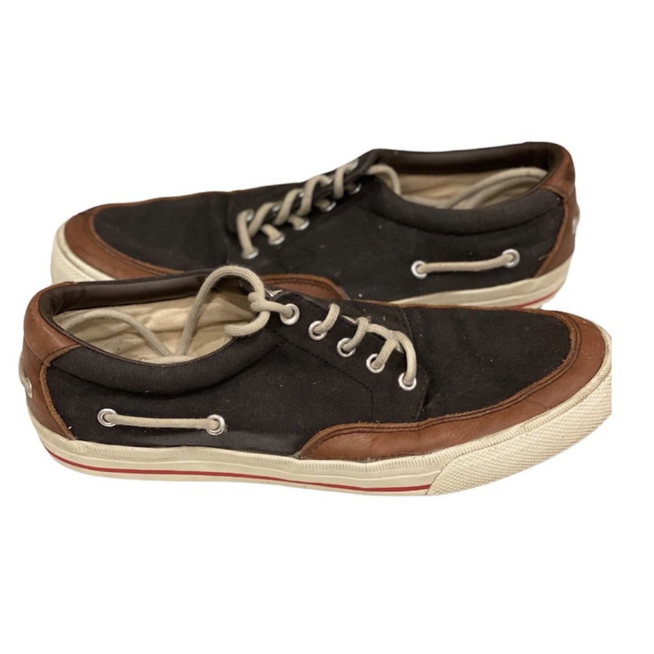 Polo Ralph Lauren Ralph Lauren Polo Canvas Leather Boat Shoes Loafers Slip On Size US 10.5 / EU 43-44 - 1 Thumbnail