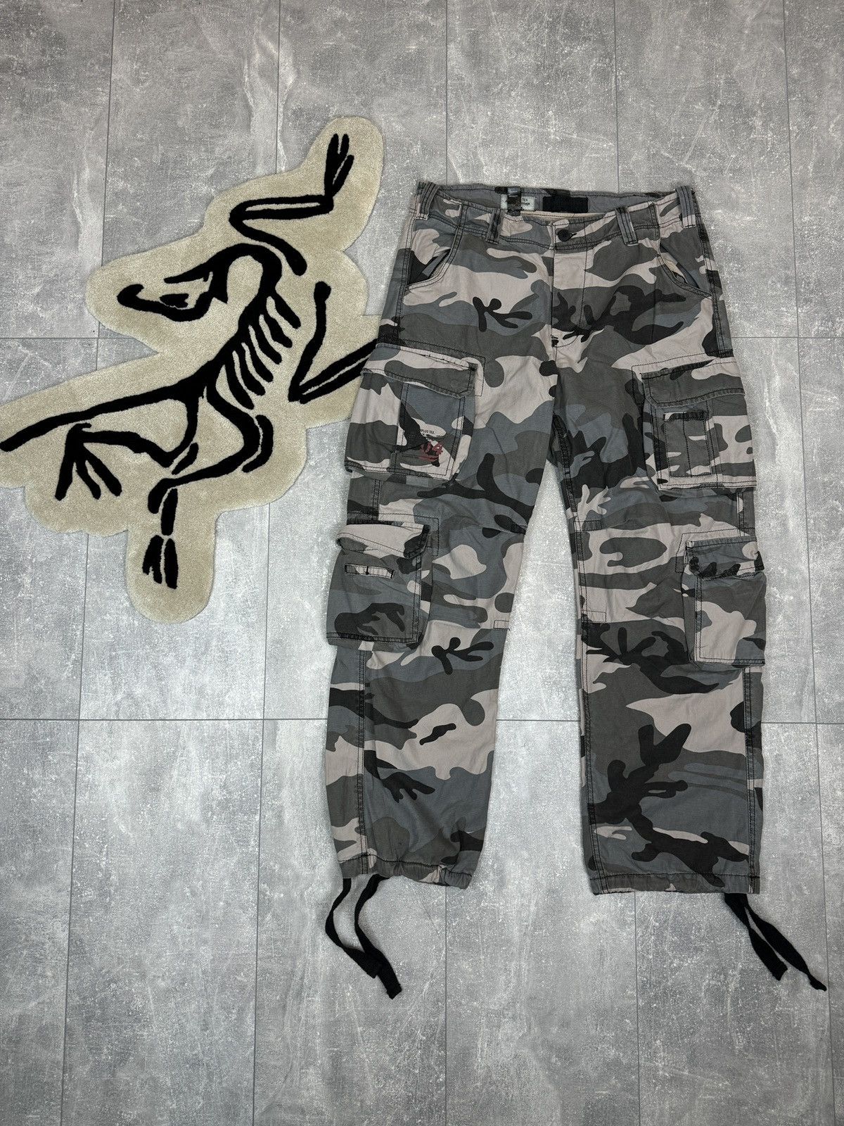 Vintage Mens Vintage Surplus Cargo baggy pants y2k rare Japanese Size US 34 / EU 50 - 1 Thumbnail