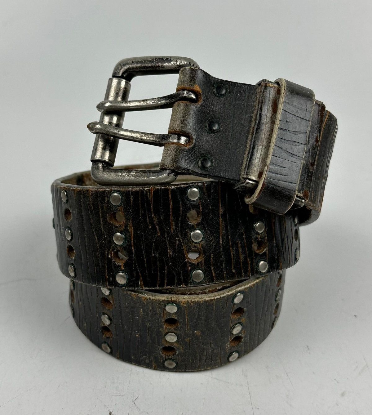 Japanese Brand × Seditionaries distressed studded leather belt Size 40 - 1 Thumbnail