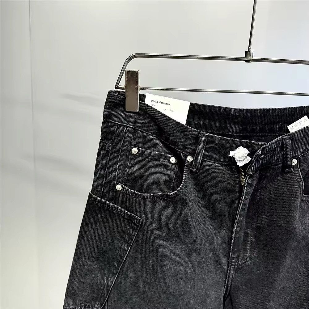 Jean Black Baggy Wide Leg Jeans, Stacked Jeans Size US 33 - 7 Thumbnail