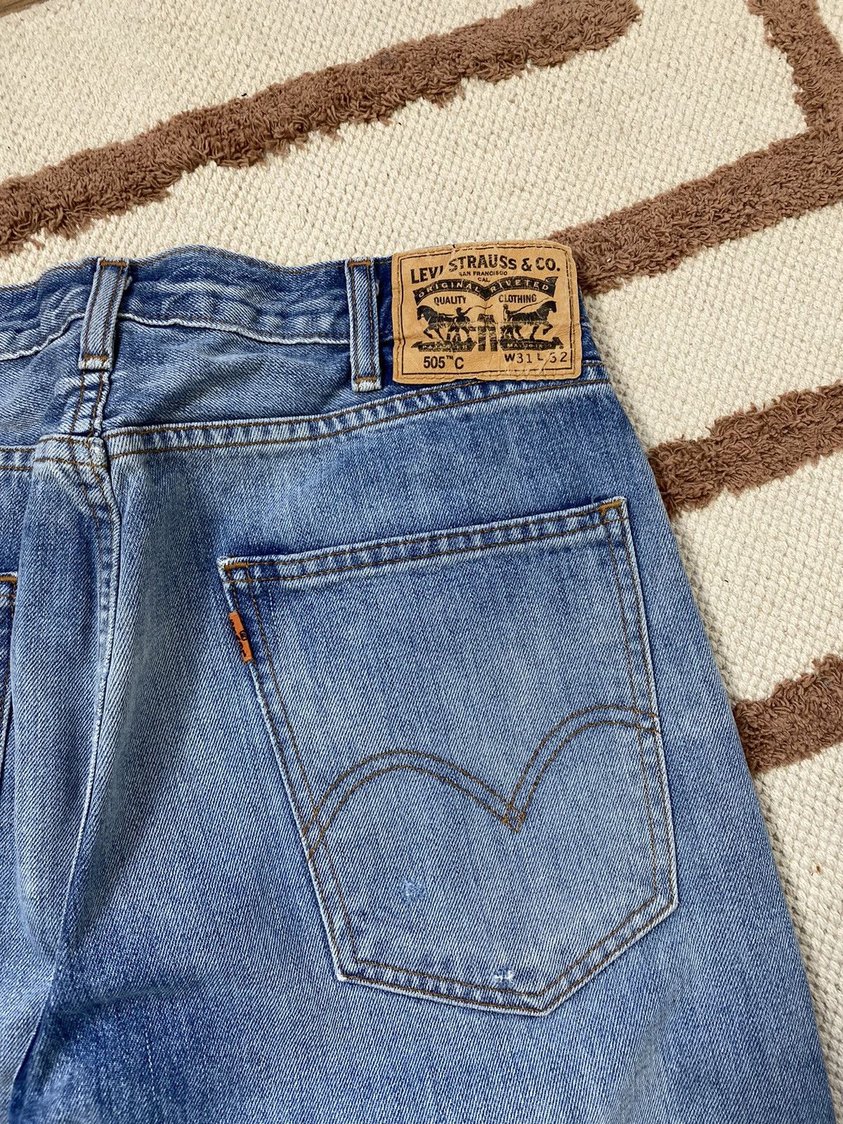 Levi's 1990s FADED CUSTOM ORANGE TAB LEVI’S DENIM PANTS Size US 31 - 4 Thumbnail