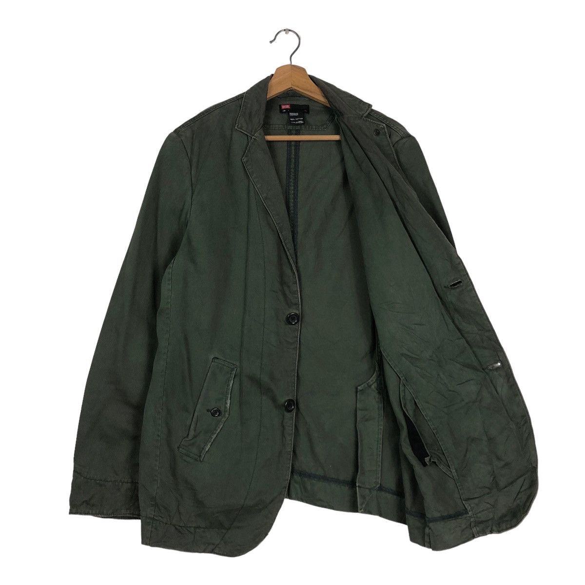 Diesel 📌VINTAGE CHORE MILITARY JACKET DIESEL BIKER Size US L / EU 52-54 / 3 - 3 Thumbnail
