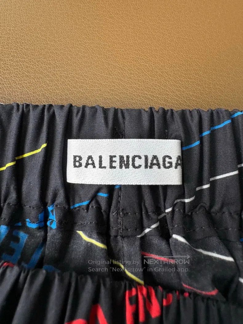 Balenciaga Balenciaga Rainbow Logo Elastic Waist Pants, Size 36 Size US 36 / EU 52 - 6 Thumbnail