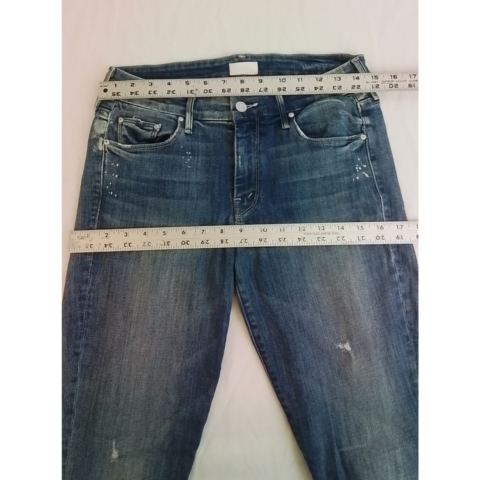 MOTHER Mother "The Looker" Ankle Jean Women's 27" Light Distressed Size 27" / US 4 / IT 40 - 12 Thumbnail