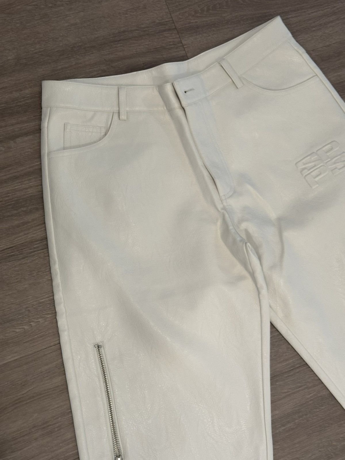 Other SUBJECTIVE PORTFOLIO- WHITE STRAIGHT LEG LEATHER PANTS Size US 32 / EU 48 - 3 Thumbnail