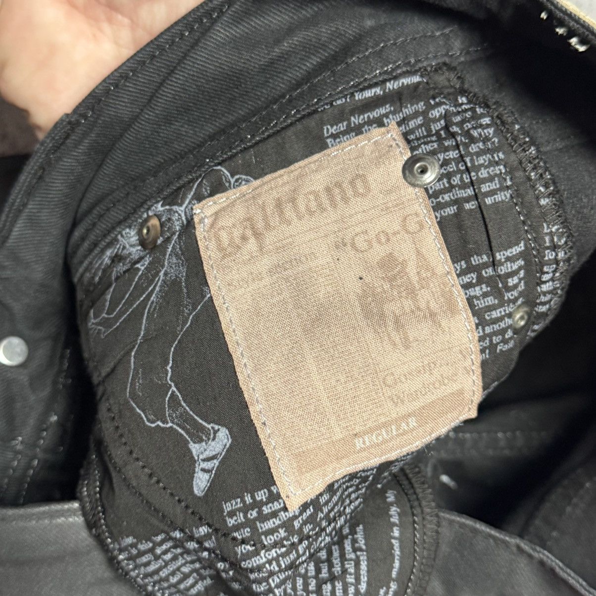 John Galliano NEW Galliano Y2K 00s Rare Waxed Pants Size 29" - 9 Thumbnail