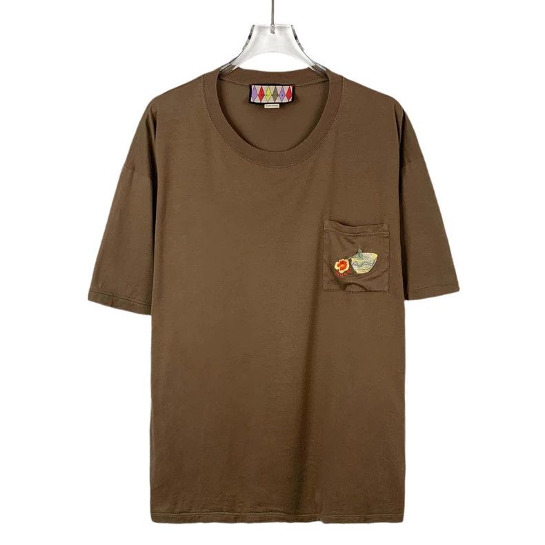 Gucci Gucci Brown logo round-neck cotton short-sleeved T-shirt 25 Size US M / EU 48-50 / 2 - 1 Thumbnail