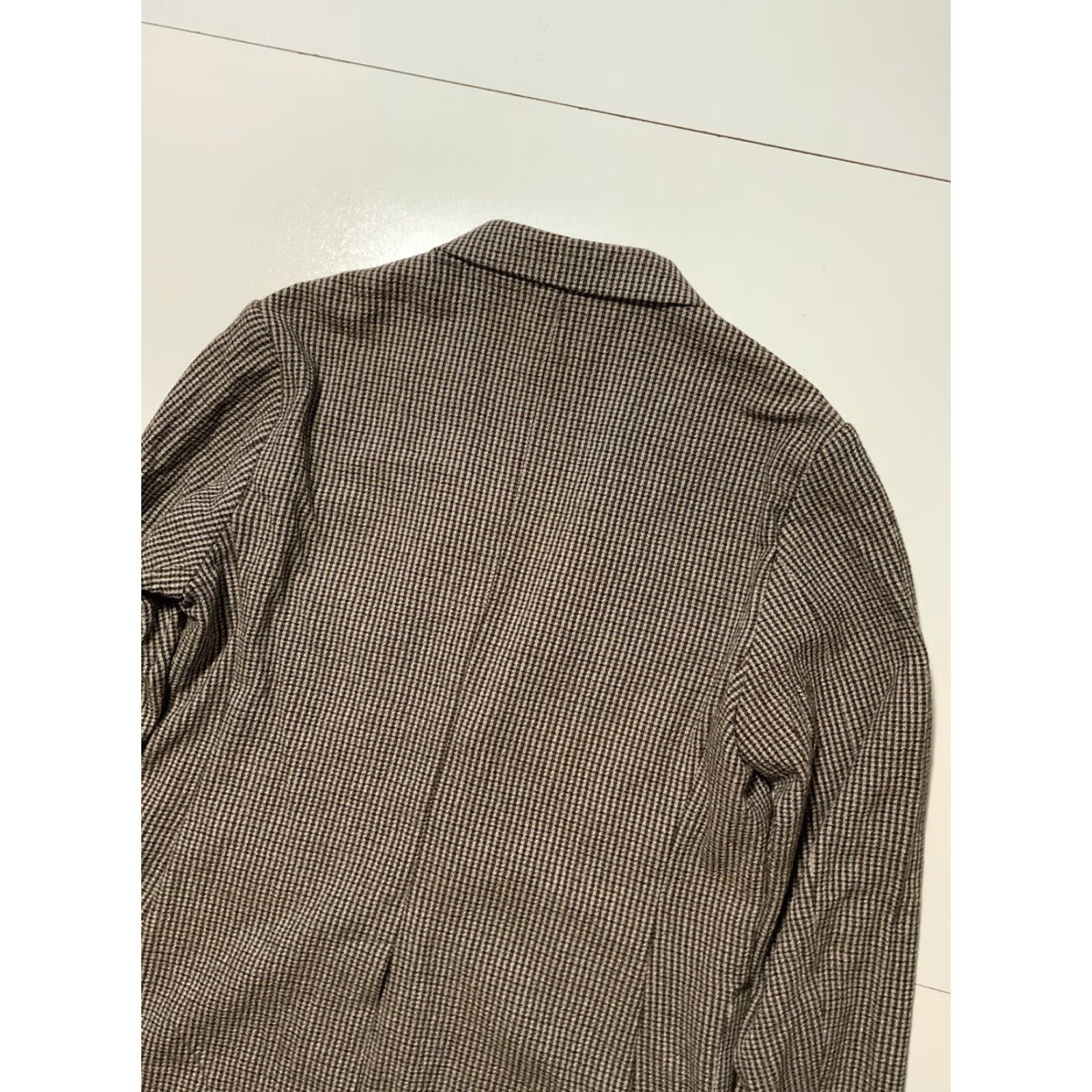 Zara Zara Blazer Jacket XL Relaxed Fit Houndstooth Two Button Sportscoat Mens Size 46R - 6 Thumbnail