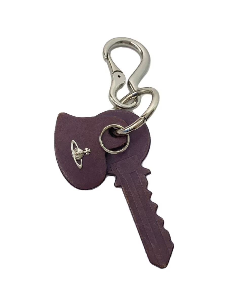 Vivienne Westwood Heart Orb Leather Keyring Size ONE SIZE - 1 Thumbnail