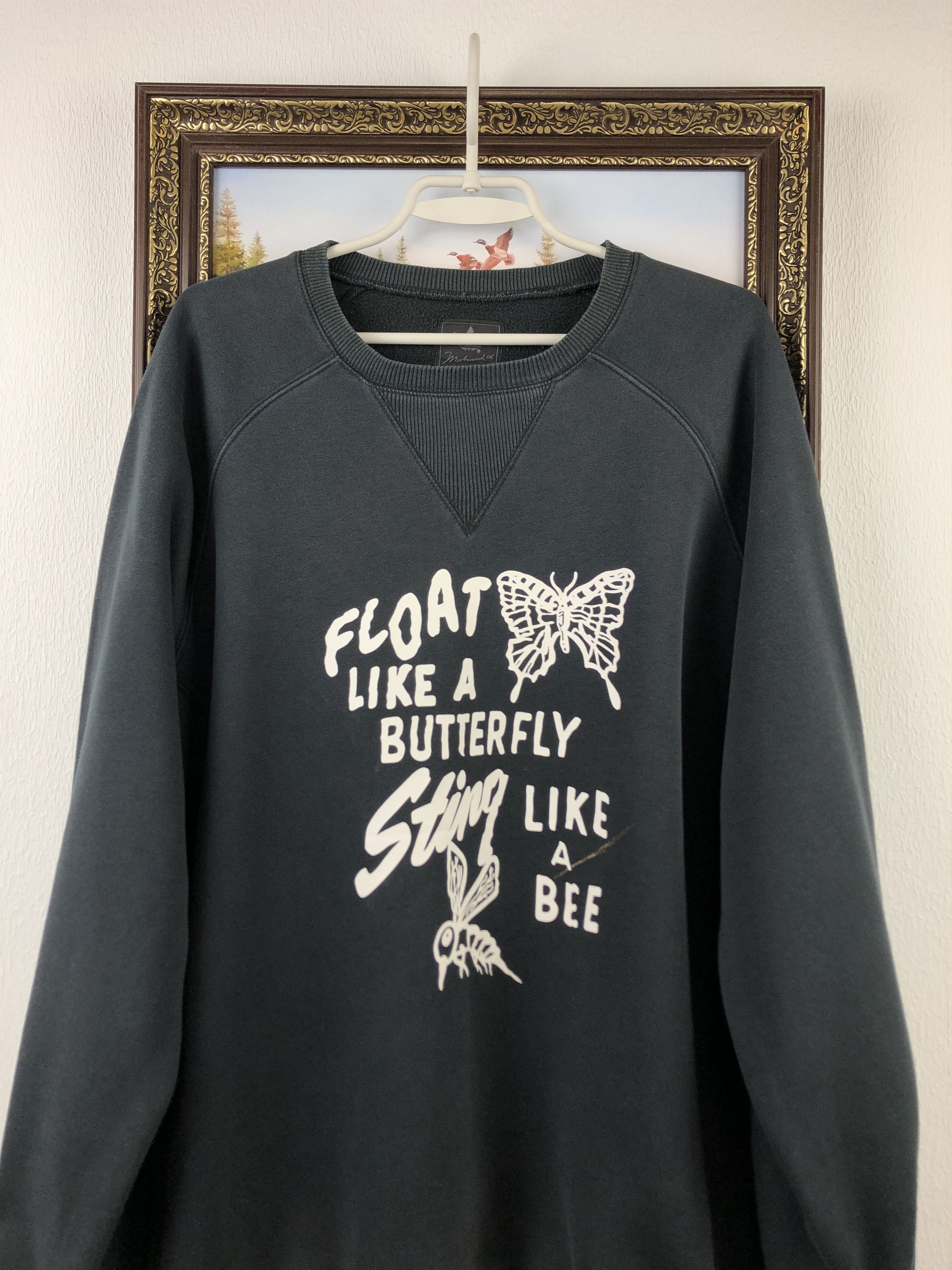 Adidas Vintage Muhammad Ali Float Like A Butterfly Sweatshirt Size US XL / EU 56 / 4 - 2 Thumbnail