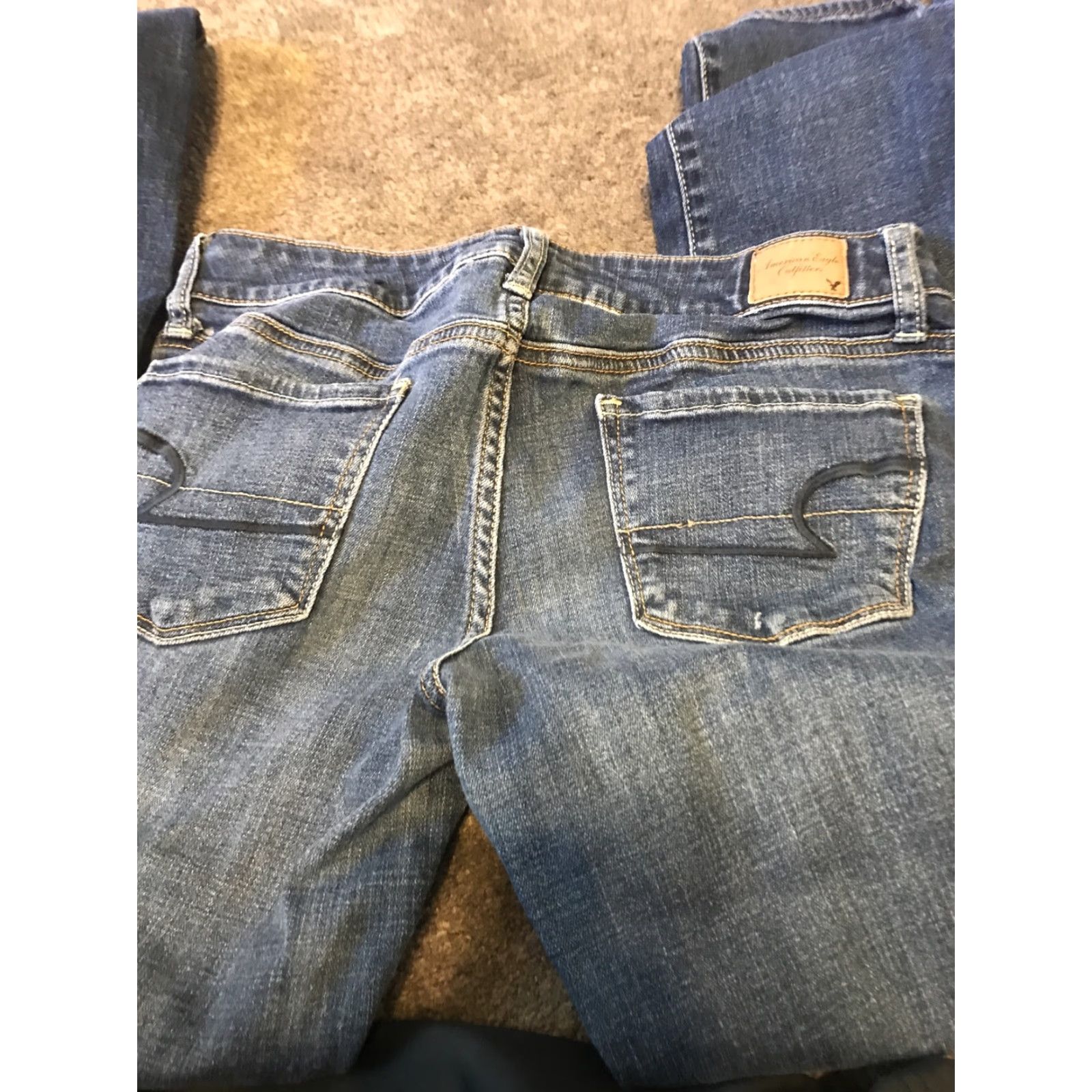 American Eagle Outfitters VINTAGE? No. American Eagle Skinny Jeans Women Size 4 Dark Wash Super Stretch Jeans Blue 4 Dark Wash Women Skinny Jeans Size 27" / US 4 / IT 40 - 4 Thumbnail