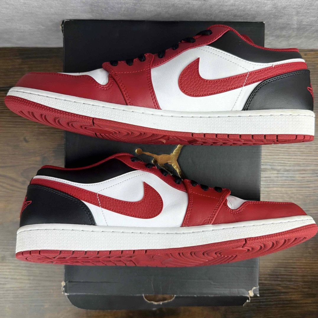 Jordan Brand Air Jordan 1 Low Bulls Reverse Black Toe Size 15 553558-163 Size US 15 / EU 48 - 4 Thumbnail