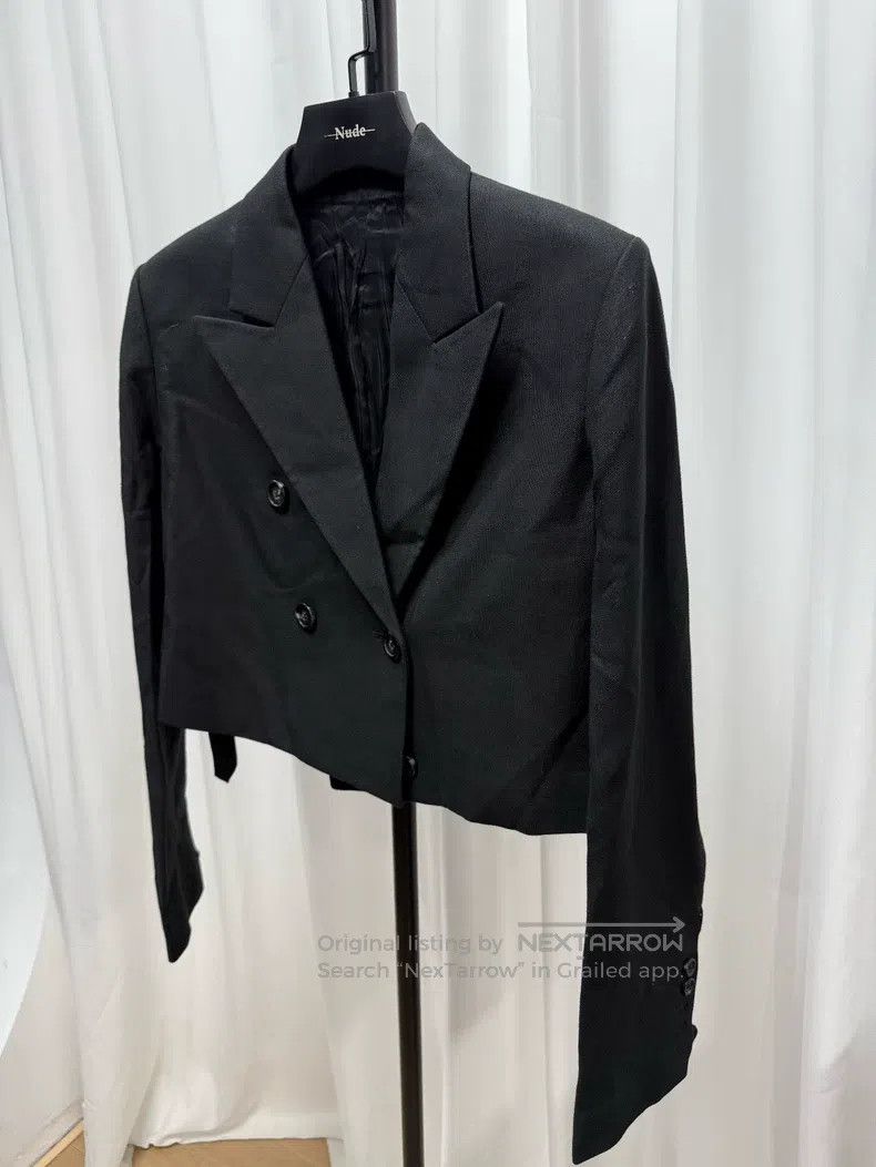 Helmut Lang HELMUT LANG Wool Ultra Short Blazer Size 3XL / US 20-22 - 2 Thumbnail
