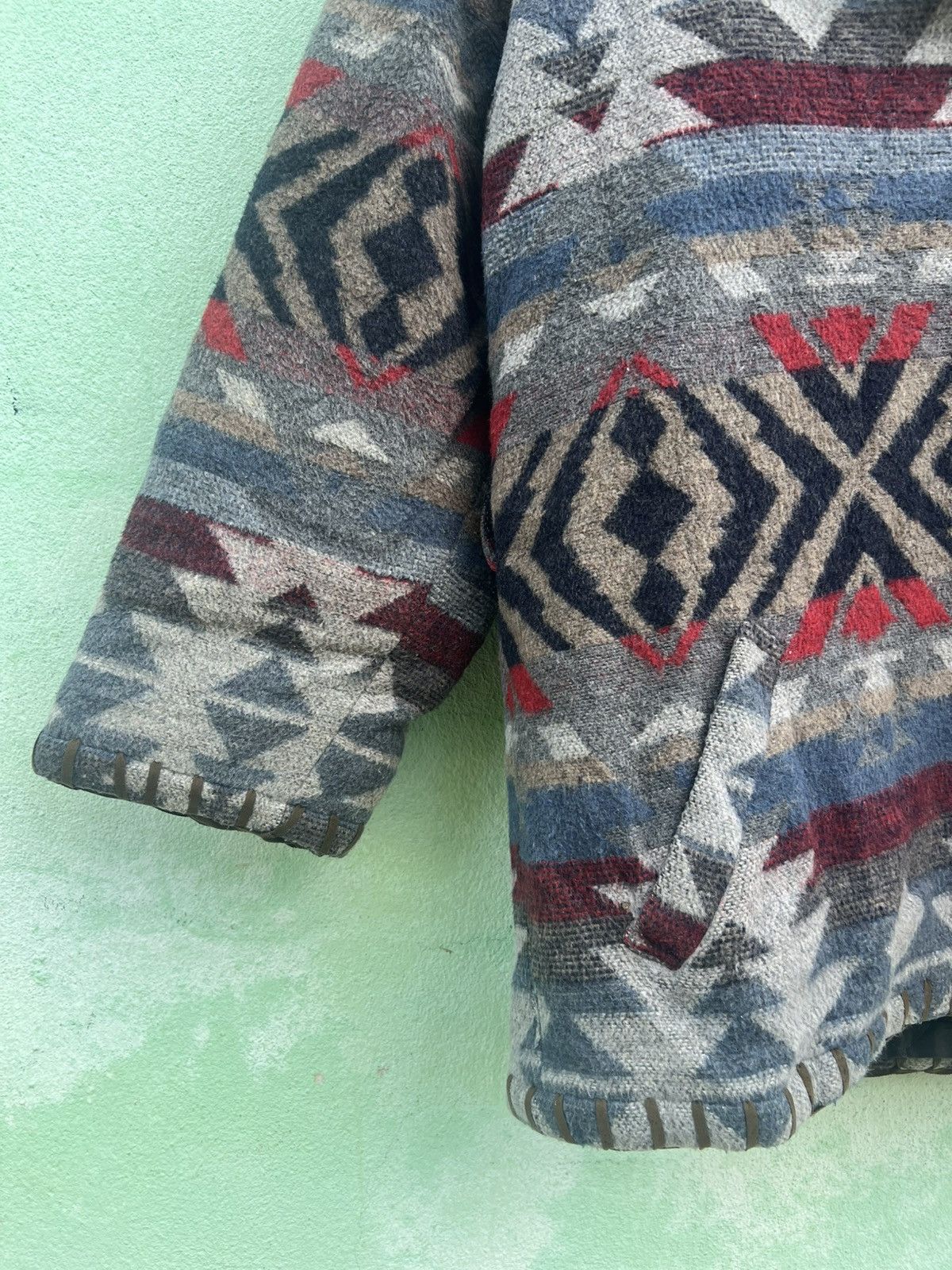 Japanese Brand SABUROKU Japan Aztec Southwestern Wool Blanket Jacket Native Size US M / EU 48-50 / 2 - 9 Thumbnail
