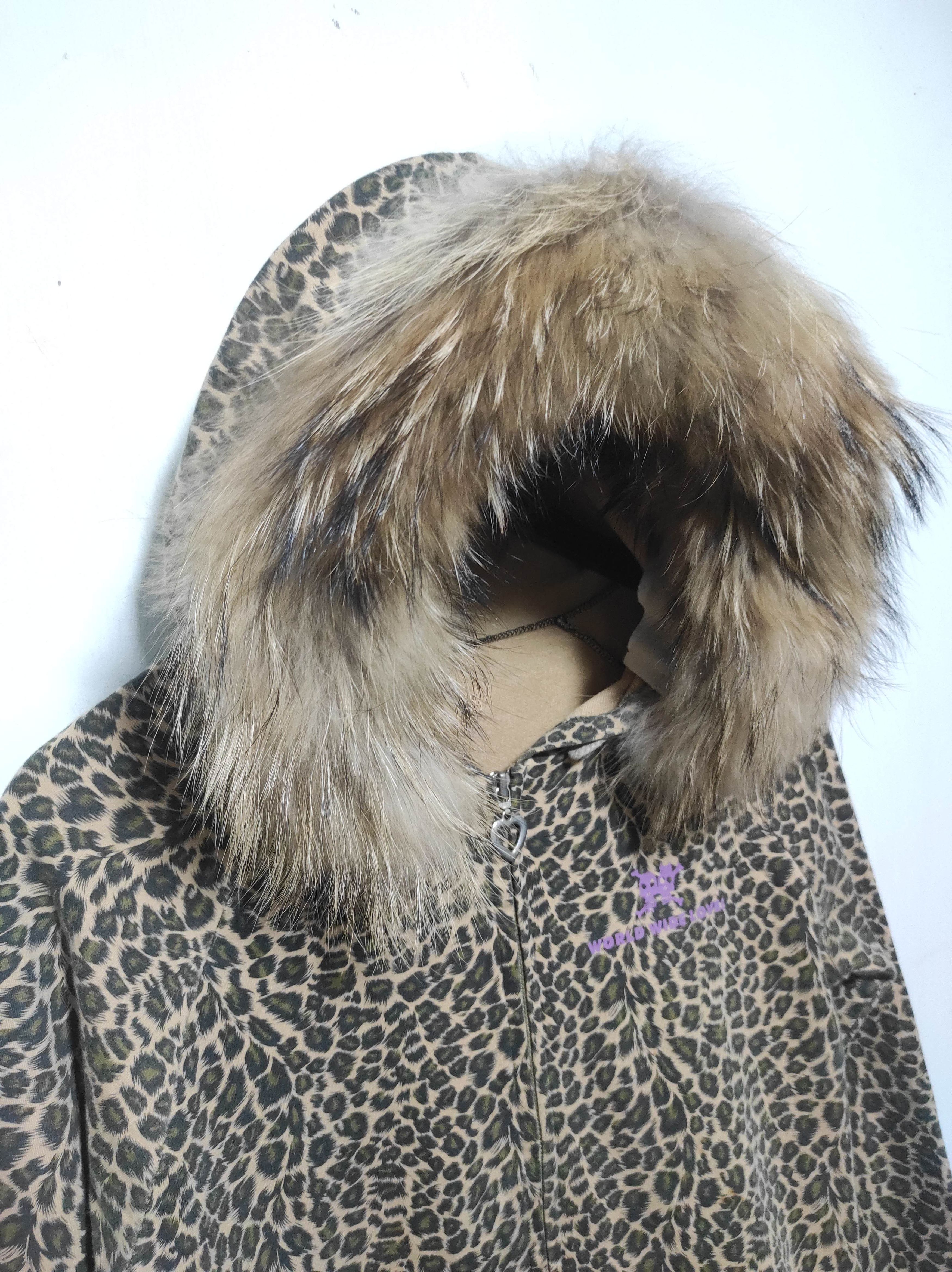 Hysteric Glamour World Wide Love Leopard Fur Hoodie IfSixWasNine LGB style Size S / US 4 / IT 40 - 13 Thumbnail