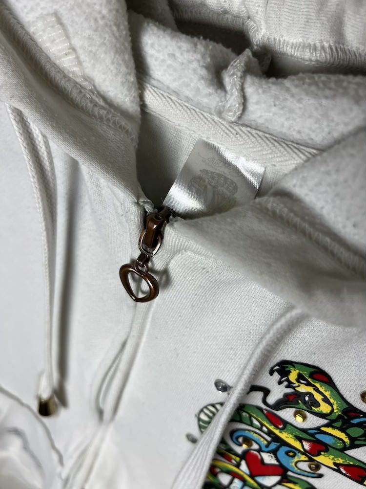 Ed Hardy Vintage Ed Hardy True Love Zip Up Hoodie Sweatshirt Size L / US 10 / IT 46 - 7 Thumbnail