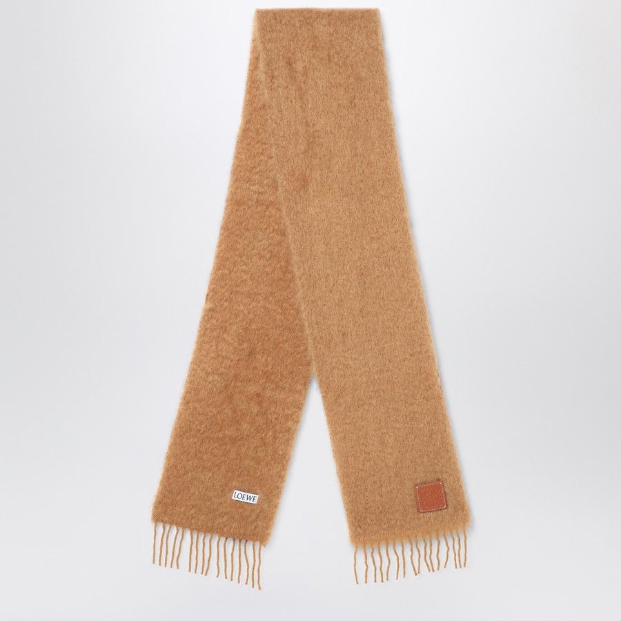 Loewe o1d2blof0824 Size: OS / Mohair Wool Scarf in Brown Size ONE SIZE - 1 Thumbnail