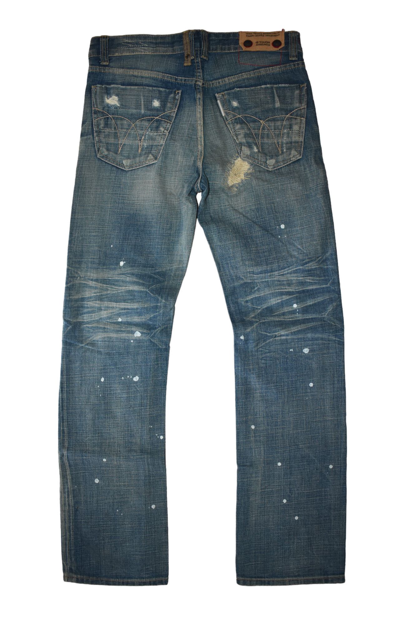 Japanese Brand Flared Tough Jeansmith Patchwork Denim Pants Size US 34 / EU 50 - 3 Thumbnail